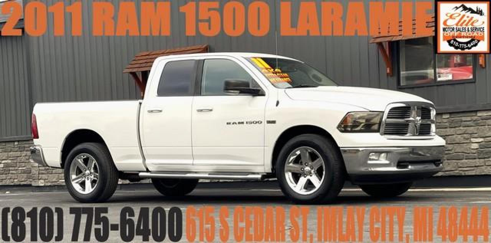 2011 WHITE RAM 1500 QUAD (1D7RV1GT9BS) with an V8,5.7L(345 CID),OHV engine, AUTOMATIC transmission, located at 14600 Frazho Road, Warren, MI, 48089, (586) 776-3400, 42.485996, -82.974220 - Photo#0