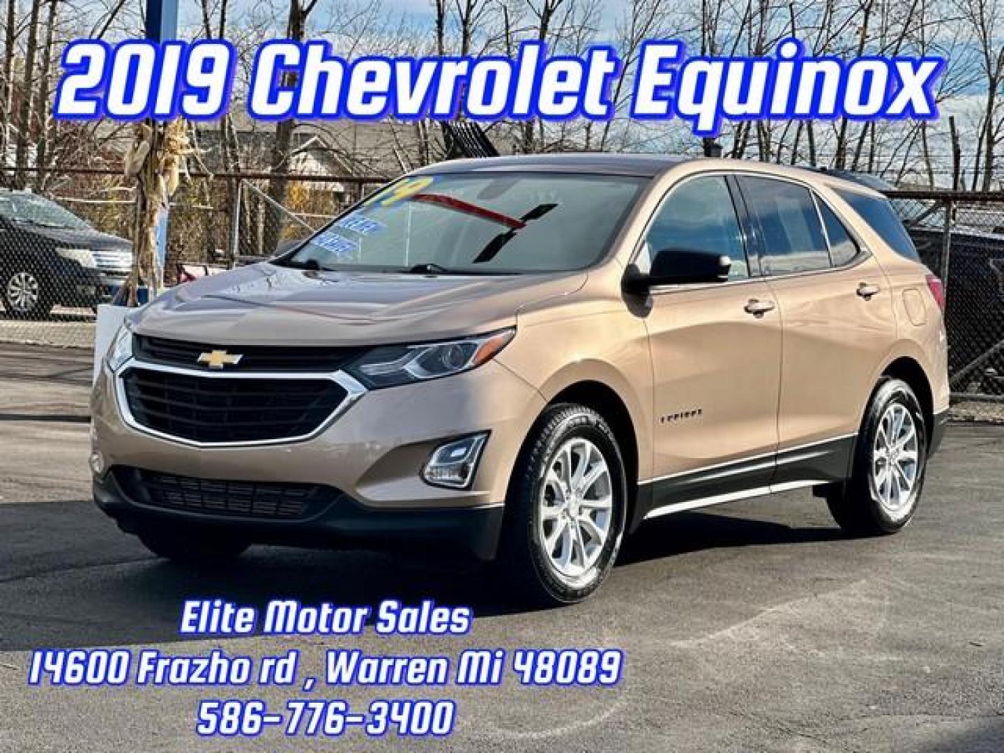 2019 COPPER CHEVROLET EQUINOX (2GNAXHEV3K6) with an L4,1.5L(91 CID),DOHC engine, AUTOMATIC transmission, located at 14600 Frazho Road, Warren, MI, 48089, (586) 776-3400, 42.485996, -82.974220 - Photo#0