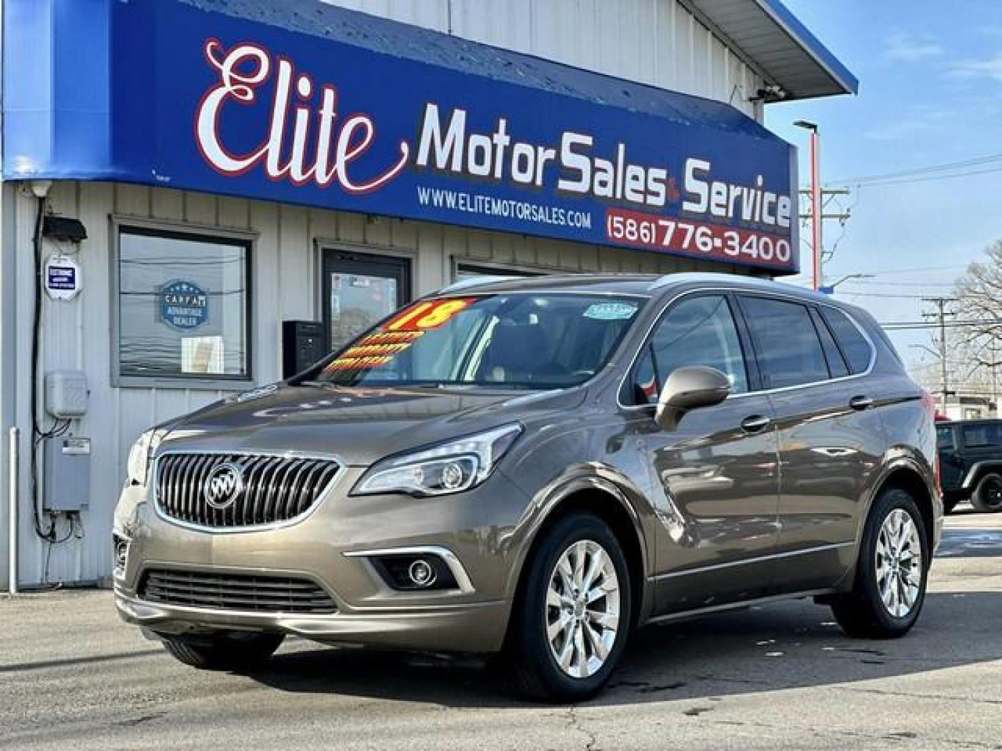 2018 BROWN BUICK ENVISION (LRBFX1SA7JD) with an L4,2.5L(153 CID),DOHC engine, AUTOMATIC transmission, located at 14600 Frazho Road, Warren, MI, 48089, (586) 776-3400, 42.485996, -82.974220 - Photo#0