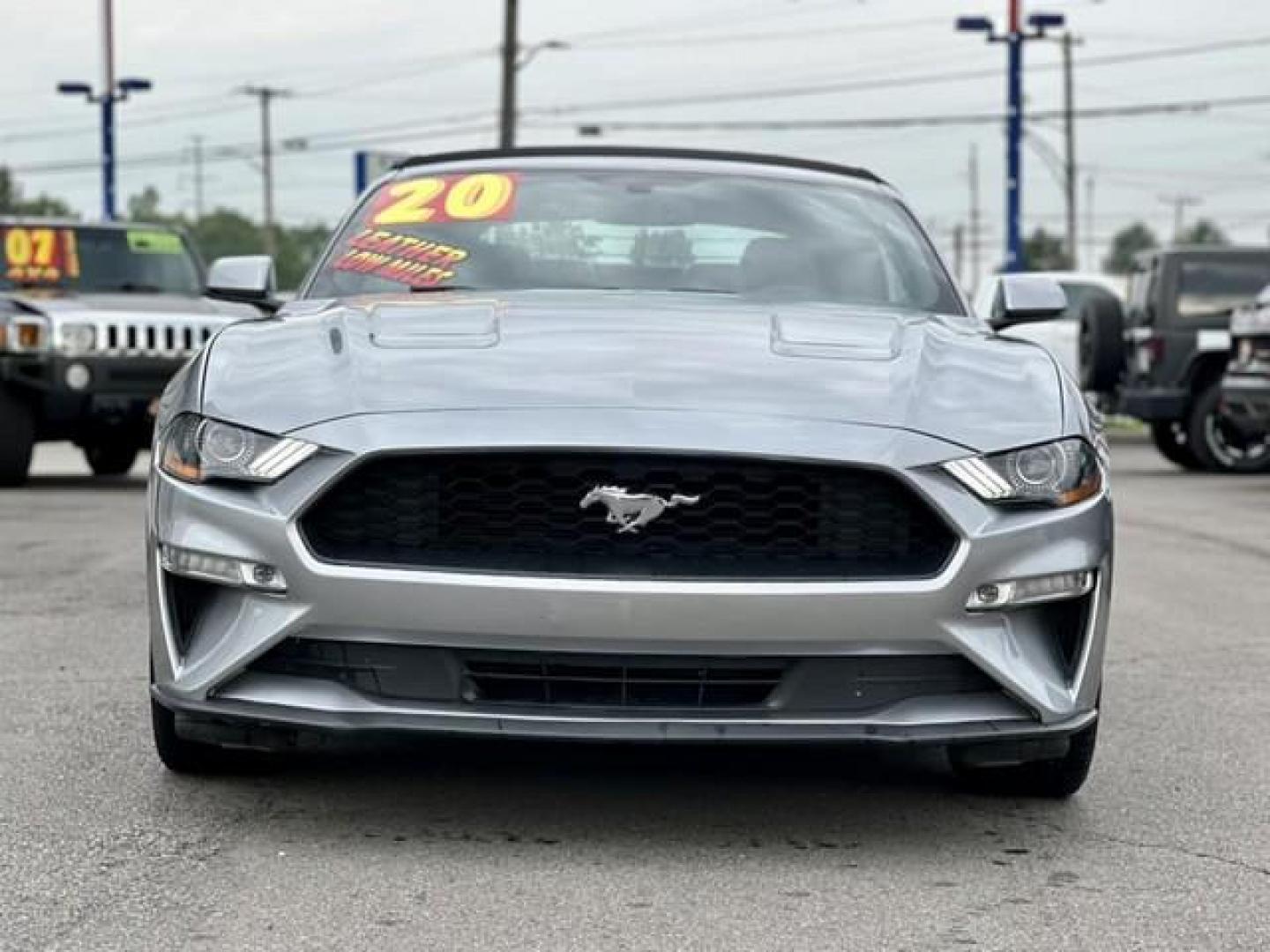 2020 ICONIC SILVER /Black FORD MUSTANG EcoBoost Premium Convertible (1FATP8UH2L5) with an L4,2.3L(140 CID), engine, AUTOMATIC transmission, located at 14600 Frazho Road, Warren, MI, 48089, (586) 776-3400, 42.485996, -82.974220 - Photo#1