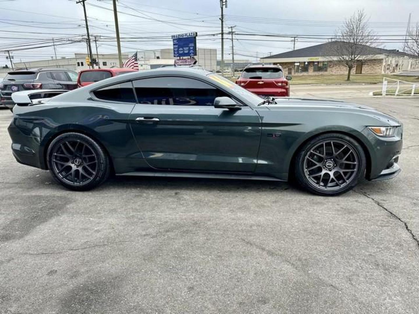 2016 GUARD METTALIC FORD MUSTANG (1FA6P8CF1G5) with an V8,5.0L(302 CID),DOHC engine, AUTOMATIC transmission, located at 14600 Frazho Road, Warren, MI, 48089, (586) 776-3400, 42.485996, -82.974220 - Photo#3