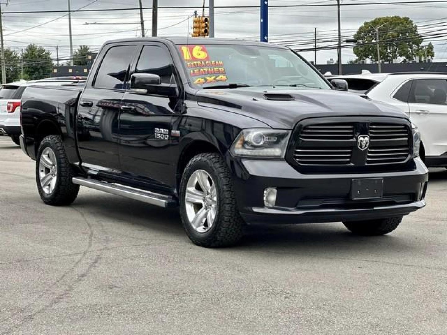 2016 BLACK RAM 1500 (1C6RR7MT3GS) with an V8,5.7L(345 CID),OHV engine, AUTOMATIC transmission, located at 14600 Frazho Road, Warren, MI, 48089, (586) 776-3400, 42.485996, -82.974220 - Photo#2