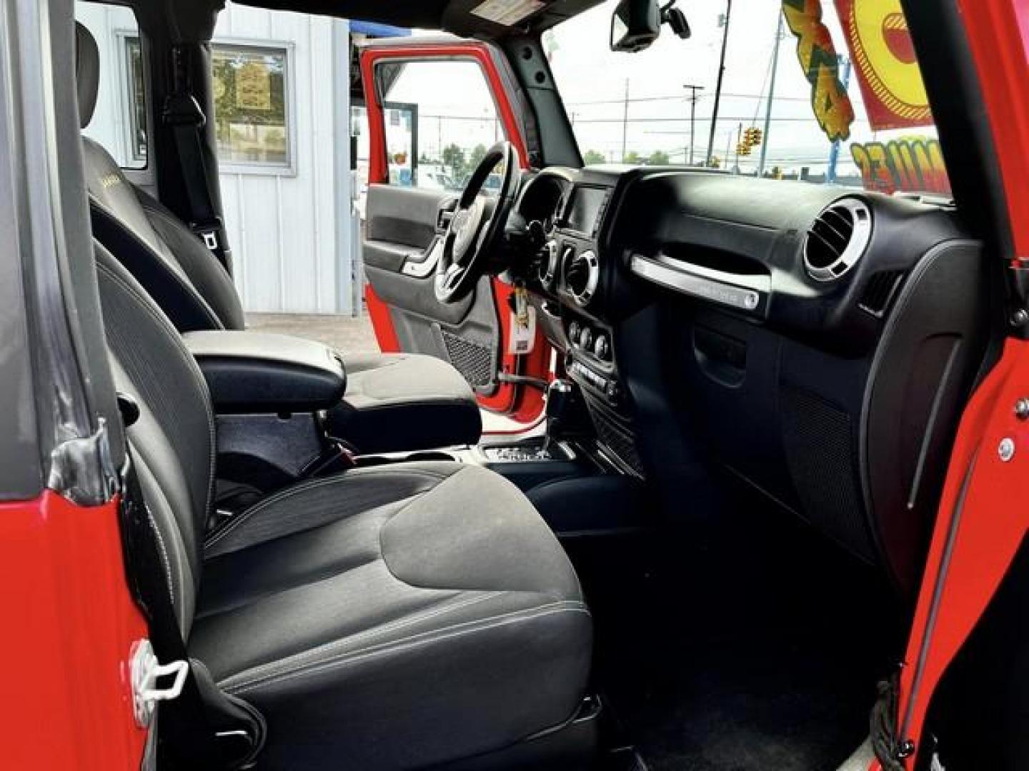 2015 FIRECRACKER RED JEEP WRANGLER (1C4AJWBG5FL) with an V6,3.6L(220 CID),DOHC engine, AUTOMATIC transmission, located at 14600 Frazho Road, Warren, MI, 48089, (586) 776-3400, 42.485996, -82.974220 - Photo#10