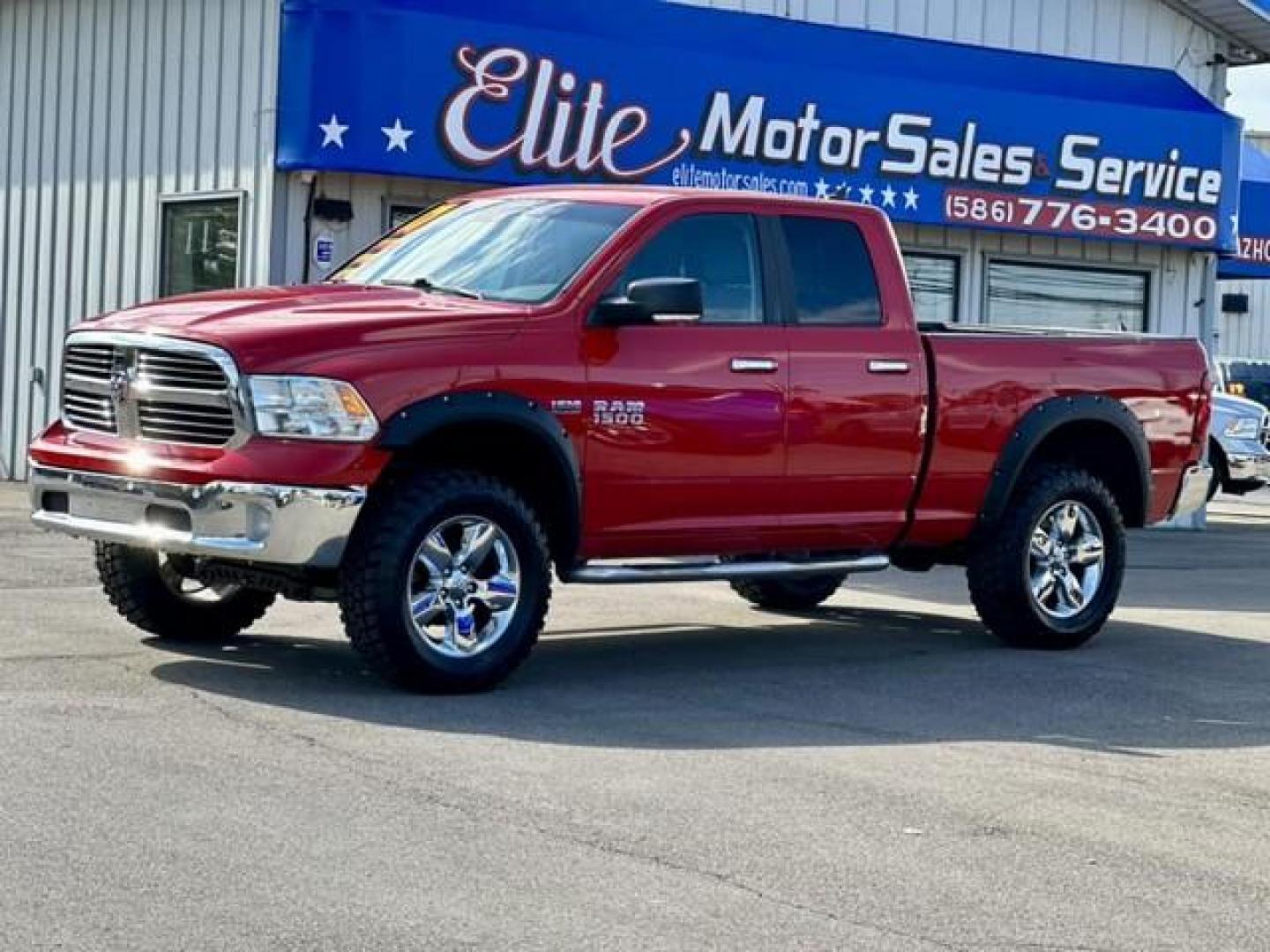 2017 FLAME RED RAM 1500 (1C6RR7GT1HS) with an V8,5.7L(345 CID),OHV engine, AUTOMATIC transmission, located at 14600 Frazho Road, Warren, MI, 48089, (586) 776-3400, 42.485996, -82.974220 - Photo#2