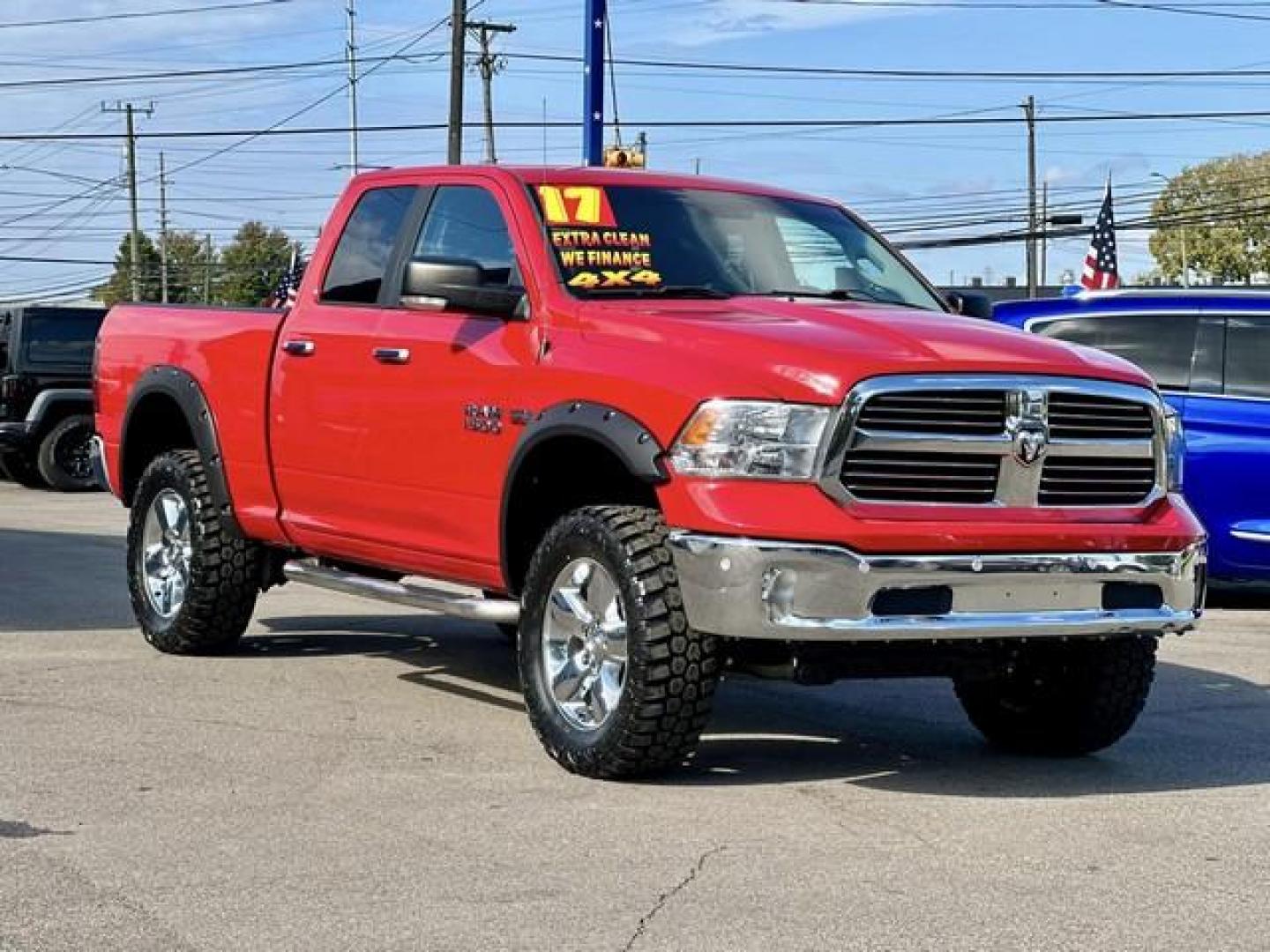 2017 FLAME RED RAM 1500 (1C6RR7GT1HS) with an V8,5.7L(345 CID),OHV engine, AUTOMATIC transmission, located at 14600 Frazho Road, Warren, MI, 48089, (586) 776-3400, 42.485996, -82.974220 - Photo#4