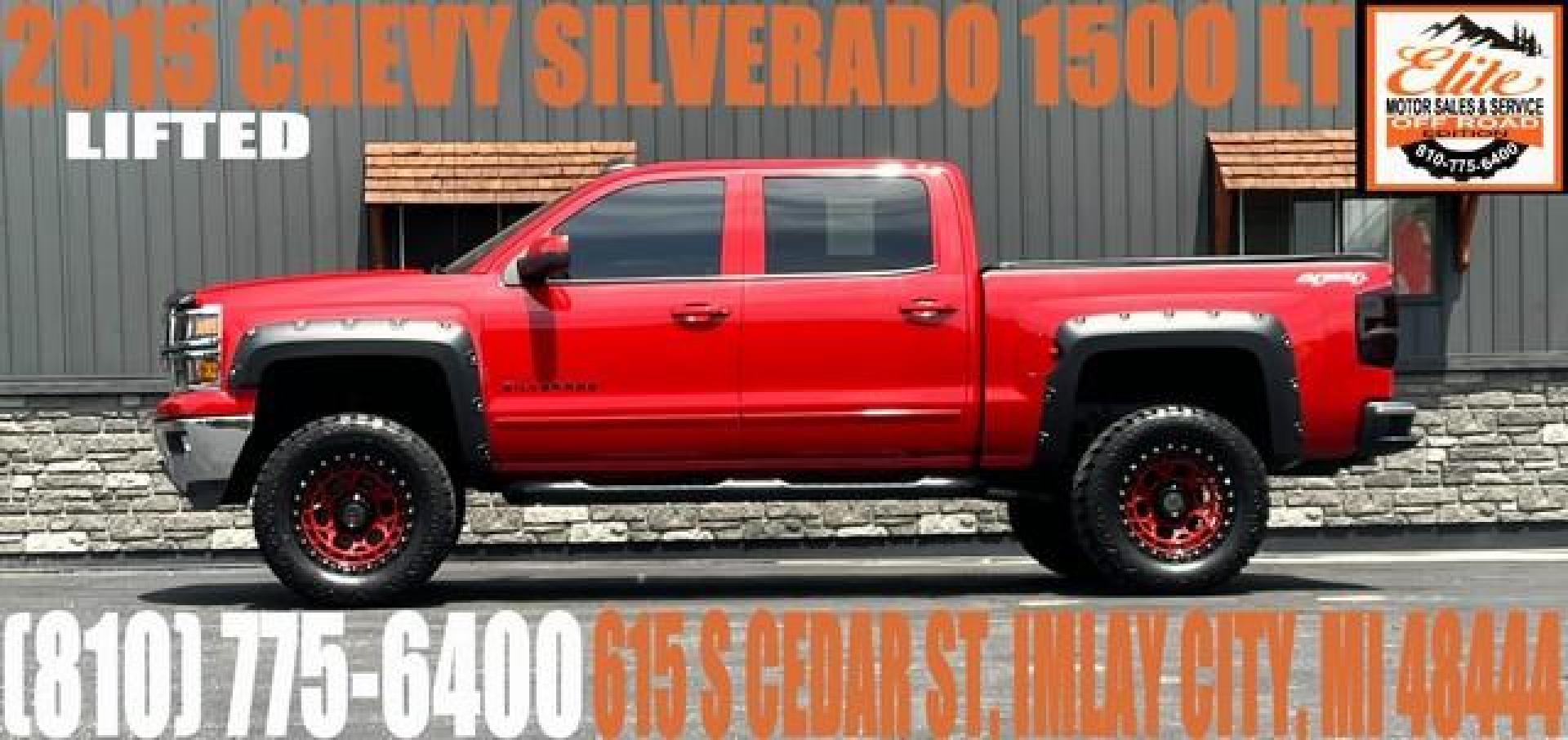 2015 RED CHEVROLET SILVERADO 1500 LT SILVERADO Z71 (3GCUKREC3FG) with an V8,5.3L(325 CID),OHV engine, AUTOMATIC transmission, located at 14600 Frazho Road, Warren, MI, 48089, (586) 776-3400, 42.485996, -82.974220 - Photo#0