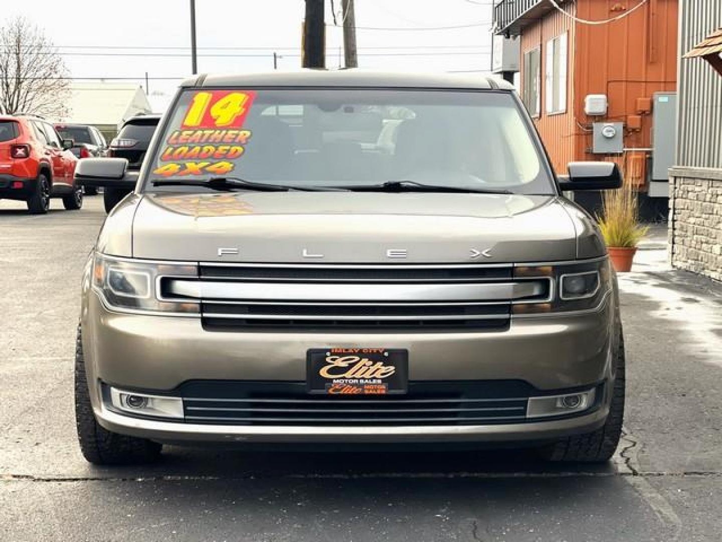 2014 GREY FORD FLEX (2FMHK6D84EB) with an V6,3.5L(213 CID),DOHC engine, AUTOMATIC transmission, located at 14600 Frazho Road, Warren, MI, 48089, (586) 776-3400, 42.485996, -82.974220 - Photo#2