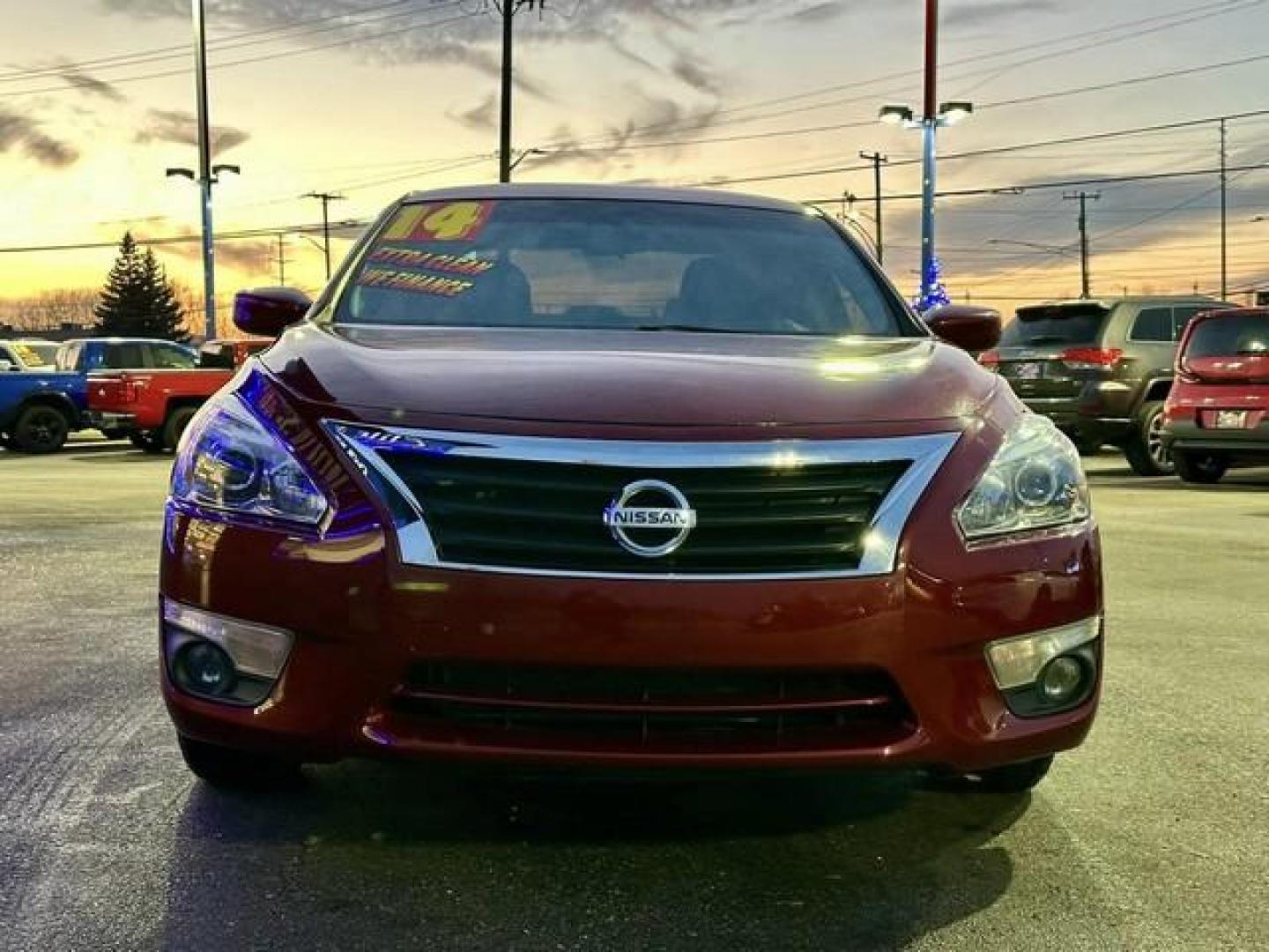 2014 RED NISSAN ALTIMA (1N4AL3AP6EN) with an L4,2.5L(152 CID),DOHC engine, AUTOMATIC transmission, located at 14600 Frazho Road, Warren, MI, 48089, (586) 776-3400, 42.485996, -82.974220 - Photo#1