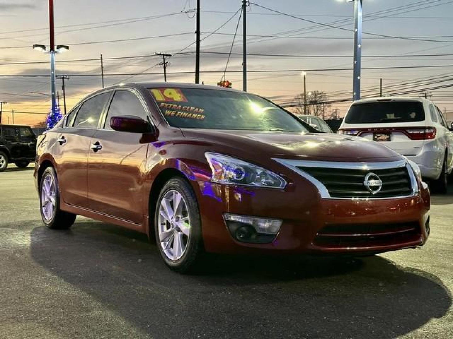 2014 RED NISSAN ALTIMA (1N4AL3AP6EN) with an L4,2.5L(152 CID),DOHC engine, AUTOMATIC transmission, located at 14600 Frazho Road, Warren, MI, 48089, (586) 776-3400, 42.485996, -82.974220 - Photo#2