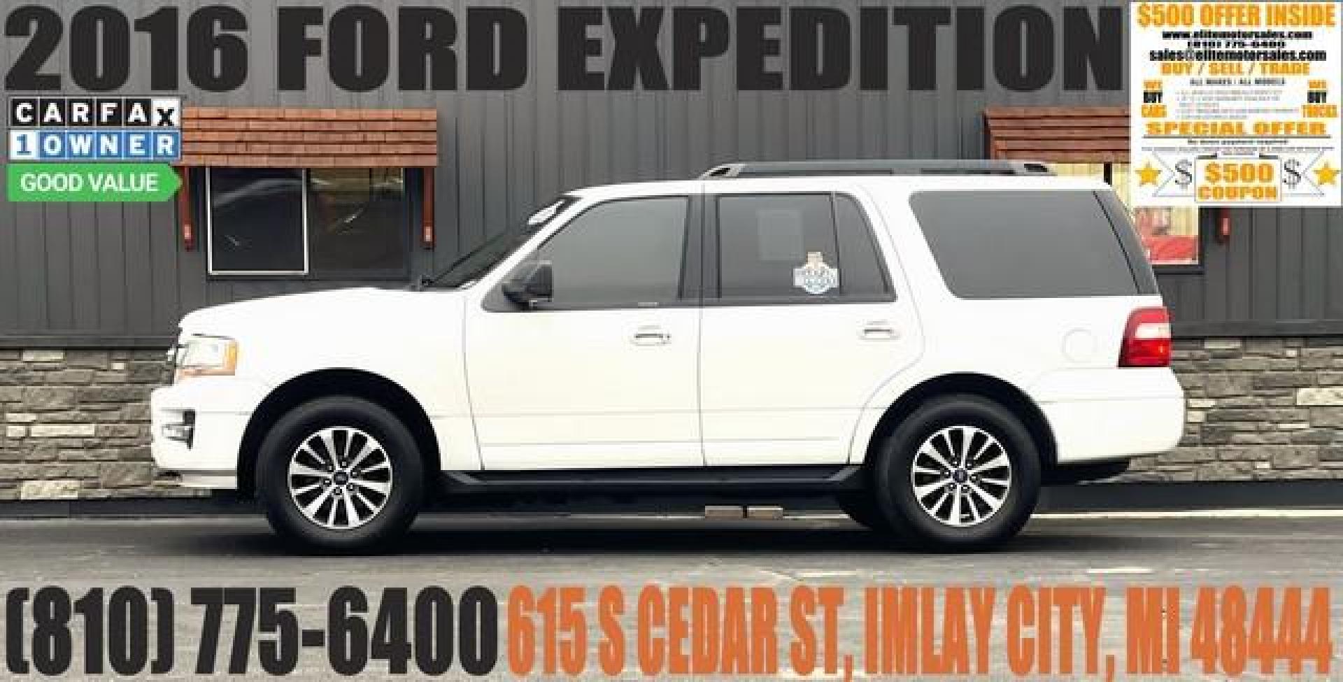 2016 OXFORD WHITE FORD EXPEDITION (1FMJU1JT7GE) with an V6,3.5L(213 CID),DOHC engine, AUTOMATIC transmission, located at 14600 Frazho Road, Warren, MI, 48089, (586) 776-3400, 42.485996, -82.974220 - Photo#0