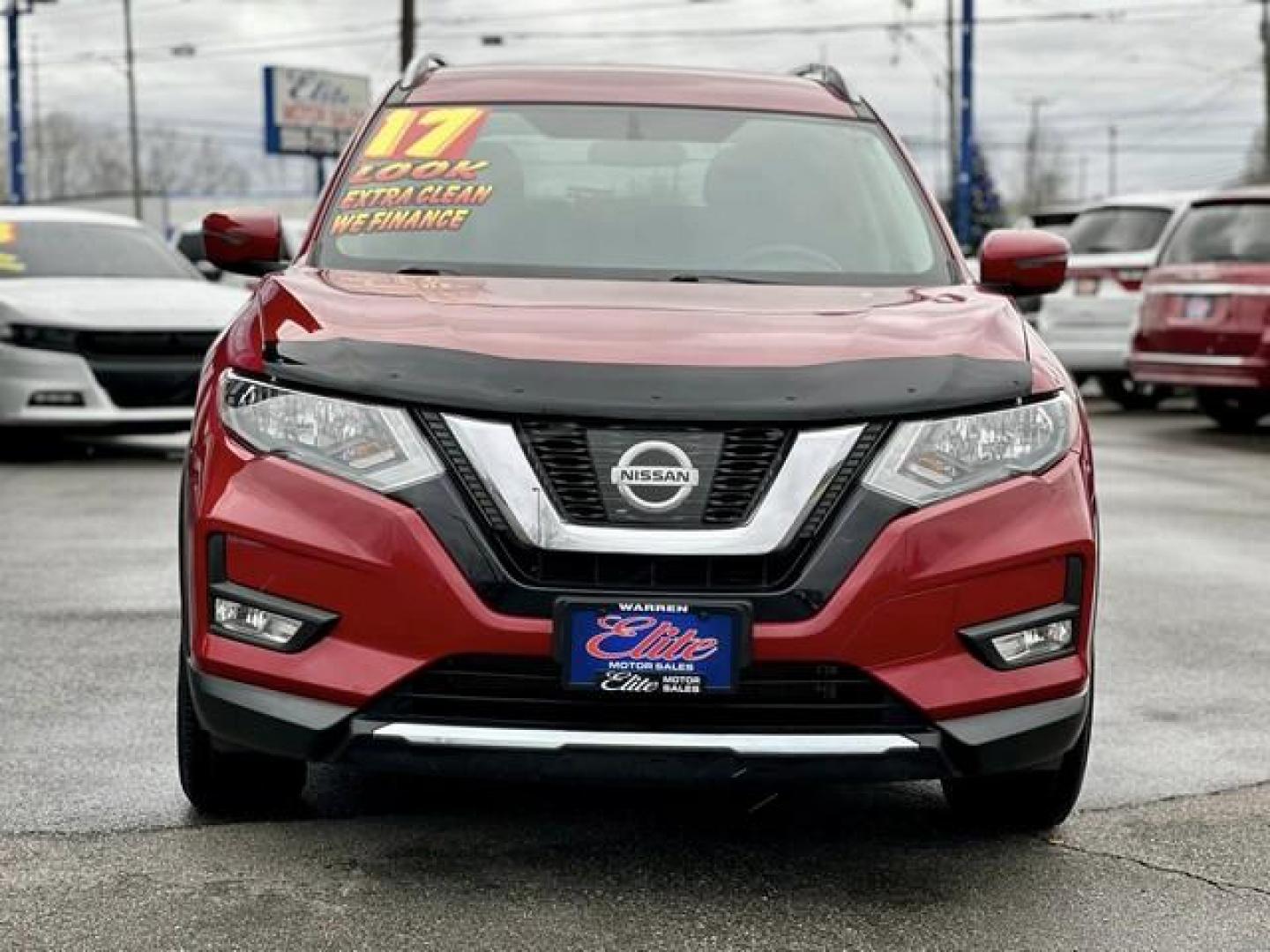 2017 RED NISSAN ROGUE (5N1AT2MT7HC) with an L4,2.5L(152 CID),DOHC engine, AUTOMATIC transmission, located at 14600 Frazho Road, Warren, MI, 48089, (586) 776-3400, 42.485996, -82.974220 - Photo#1