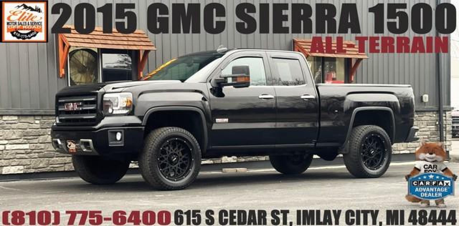 2015 BLACK GMC SIERRA 1500 (1GTV2VEC3FZ) with an V8,5.3L(325 CID),OHV engine, AUTOMATIC transmission, located at 14600 Frazho Road, Warren, MI, 48089, (586) 776-3400, 42.485996, -82.974220 - Photo#0