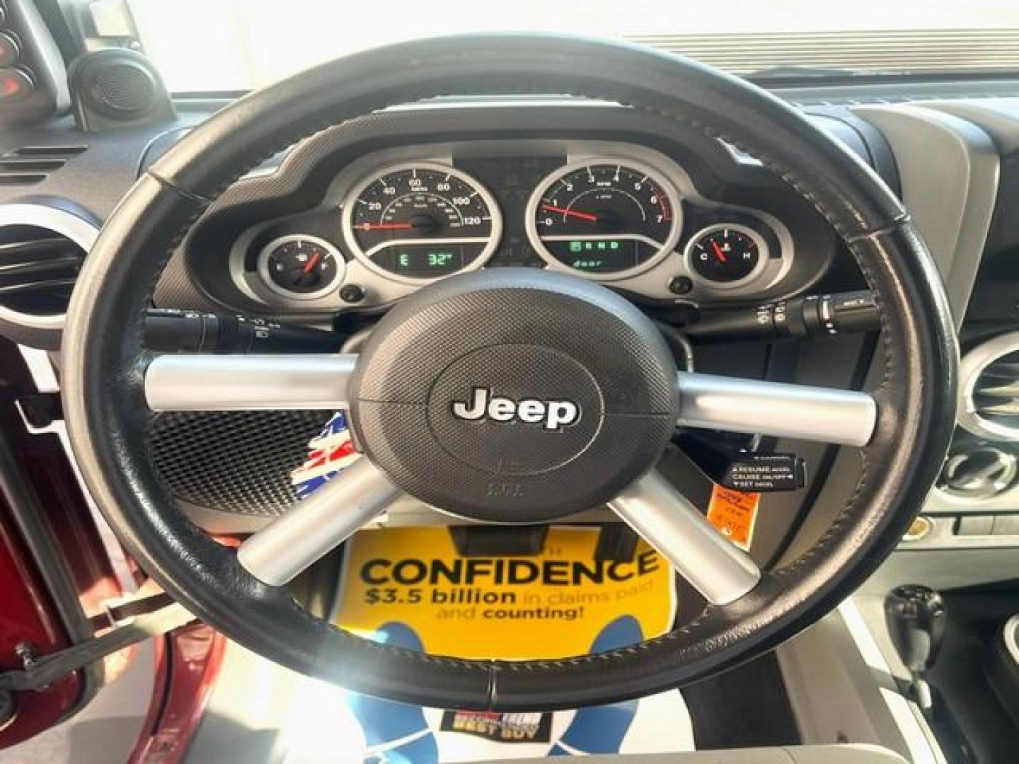 2008 RED ROCK JEEP WRANGLER (1J4FA54128L) with an V6,3.8L(231 CID),OHV engine, AUTOMATIC transmission, located at 14600 Frazho Road, Warren, MI, 48089, (586) 776-3400, 42.485996, -82.974220 - Photo#13