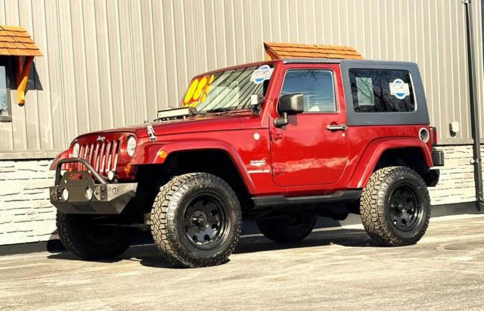 2008 RED ROCK JEEP WRANGLER (1J4FA54128L) with an V6,3.8L(231 CID),OHV engine, AUTOMATIC transmission, located at 14600 Frazho Road, Warren, MI, 48089, (586) 776-3400, 42.485996, -82.974220 - Photo#2