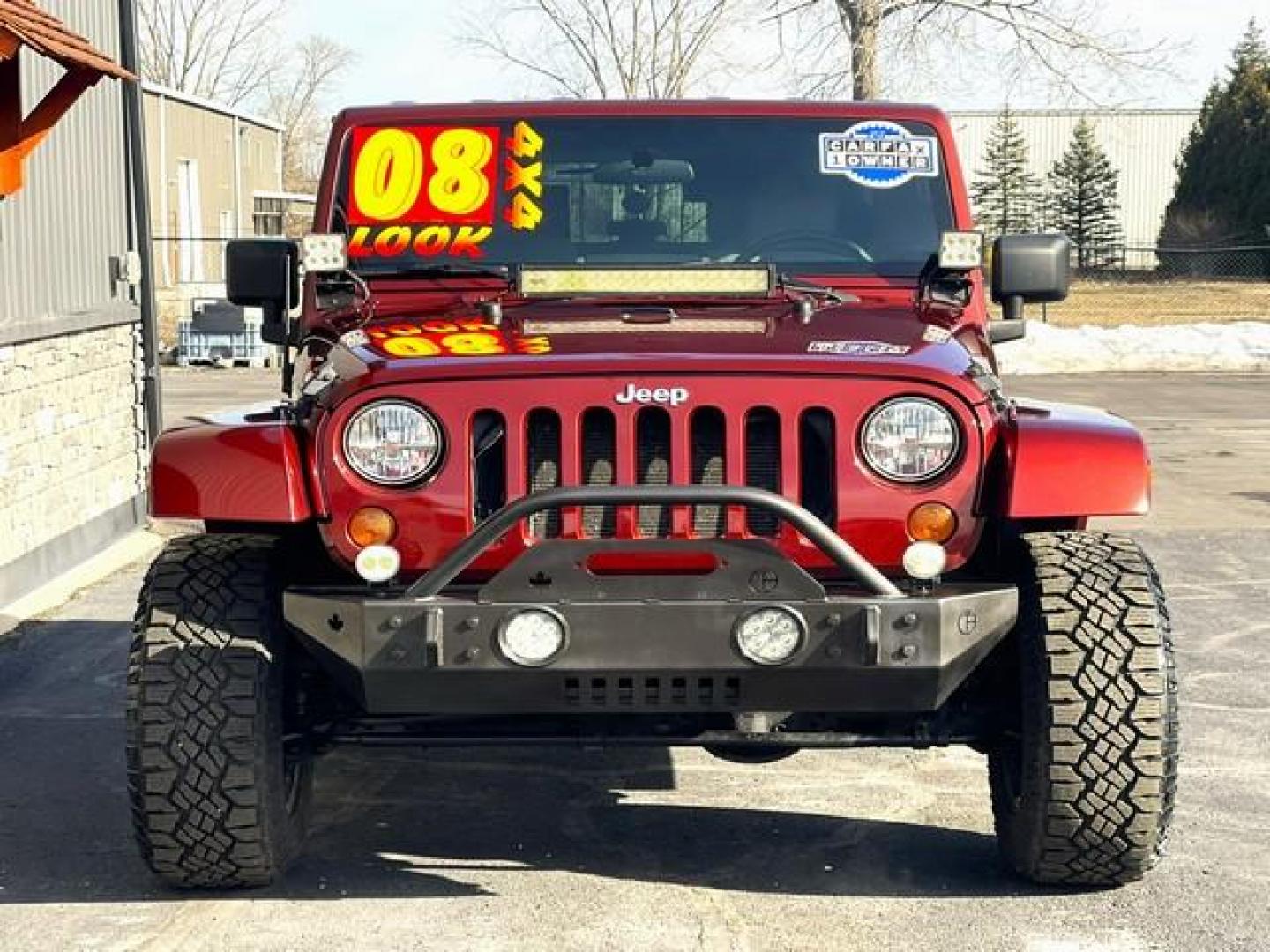 2008 RED ROCK JEEP WRANGLER (1J4FA54128L) with an V6,3.8L(231 CID),OHV engine, AUTOMATIC transmission, located at 14600 Frazho Road, Warren, MI, 48089, (586) 776-3400, 42.485996, -82.974220 - Photo#3