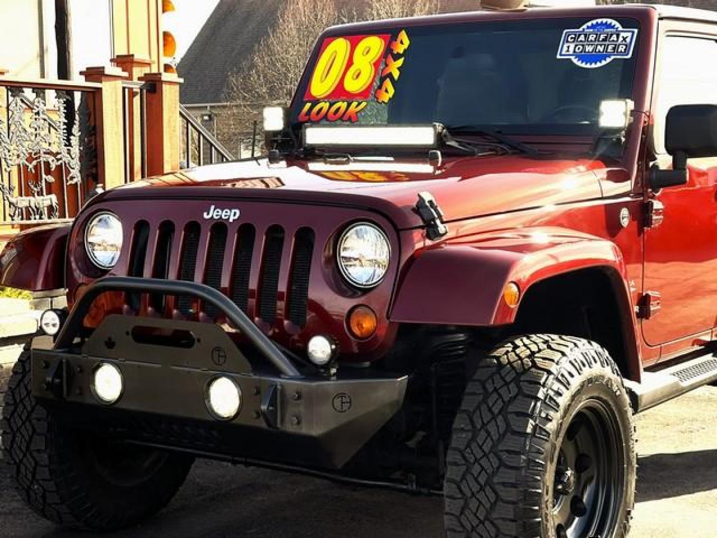 2008 RED ROCK JEEP WRANGLER (1J4FA54128L) with an V6,3.8L(231 CID),OHV engine, AUTOMATIC transmission, located at 14600 Frazho Road, Warren, MI, 48089, (586) 776-3400, 42.485996, -82.974220 - Photo#7