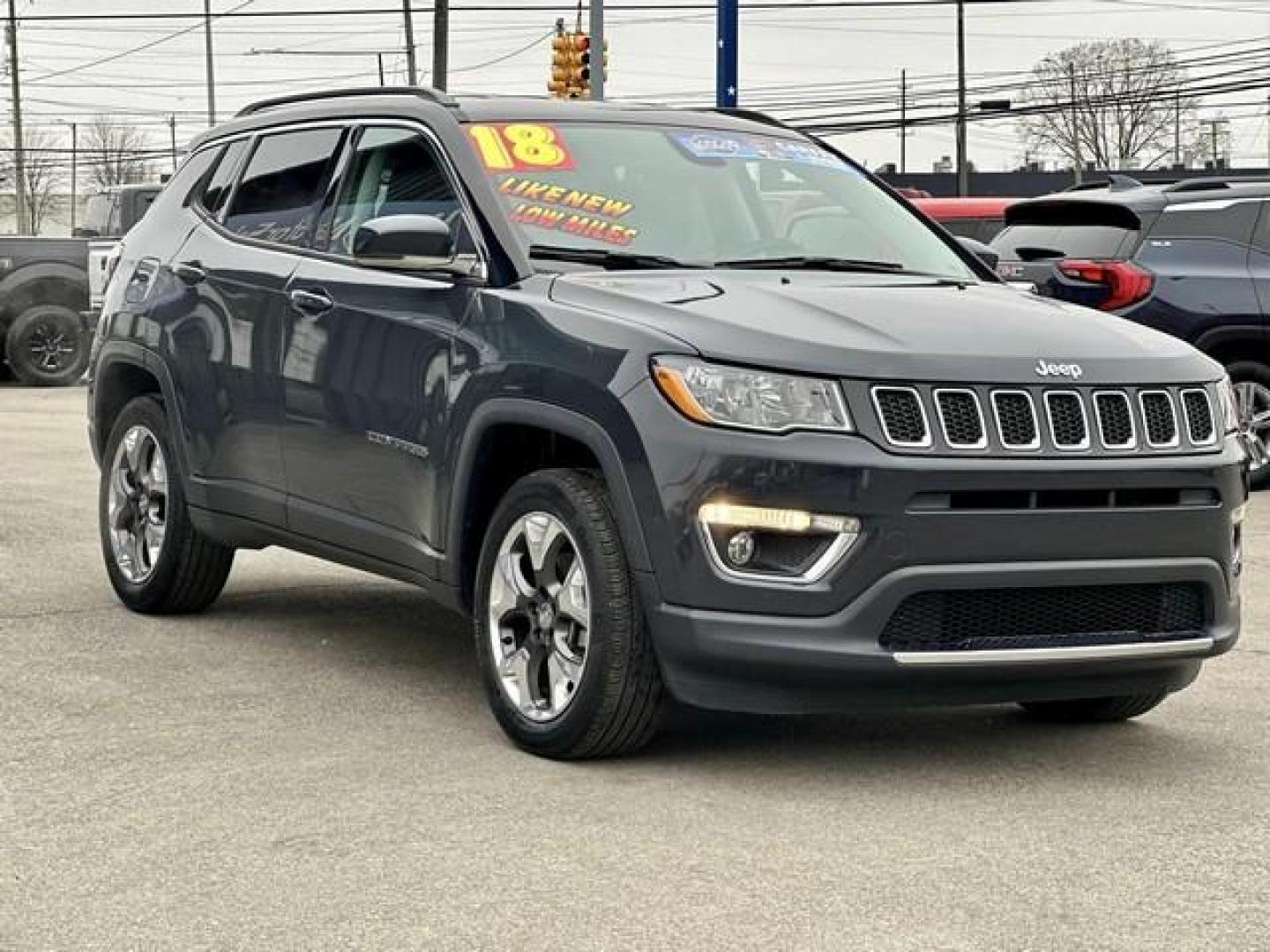 2018 RHINO CLEAR COAT JEEP COMPASS (3C4NJDCB0JT) with an L4,2.4L(144 CID), engine, AUTOMATIC transmission, located at 14600 Frazho Road, Warren, MI, 48089, (586) 776-3400, 42.485996, -82.974220 - Photo#2