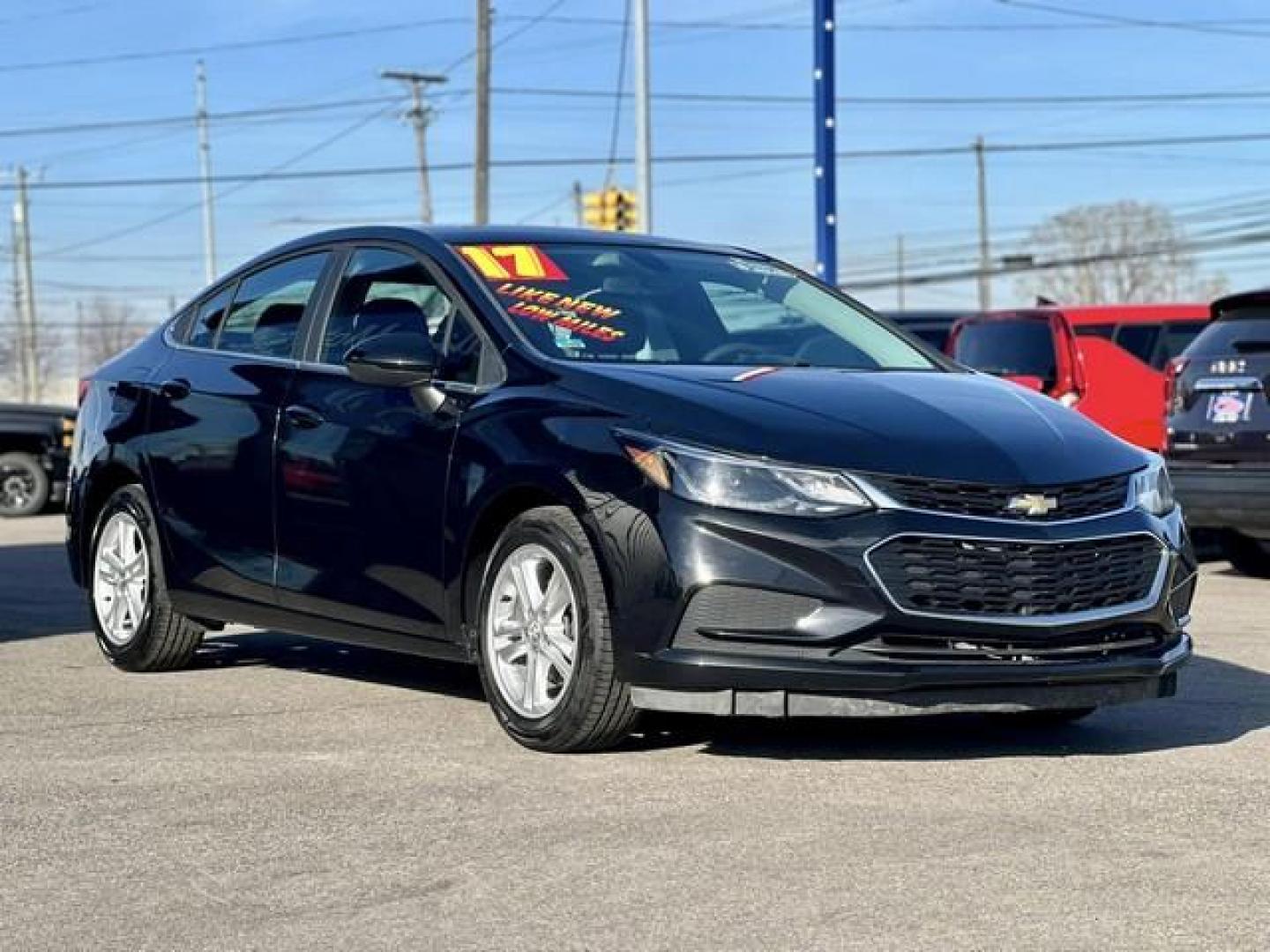 2017 BLACK CHEVROLET CRUZE (1G1BE5SM7H7) with an L4,1.4L(85 CID),DOHC engine, AUTOMATIC transmission, located at 14600 Frazho Road, Warren, MI, 48089, (586) 776-3400, 42.485996, -82.974220 - Photo#2