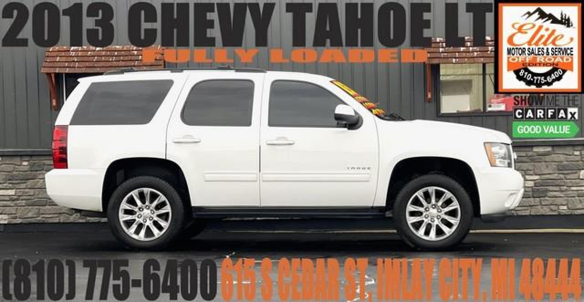 2013 WHITE CHEVROLET TAHOE (1GNSKBE07DR) with an V8,5.3L(325 CID),OHV engine, AUTOMATIC transmission, located at 14600 Frazho Road, Warren, MI, 48089, (586) 776-3400, 42.485996, -82.974220 - Photo#0