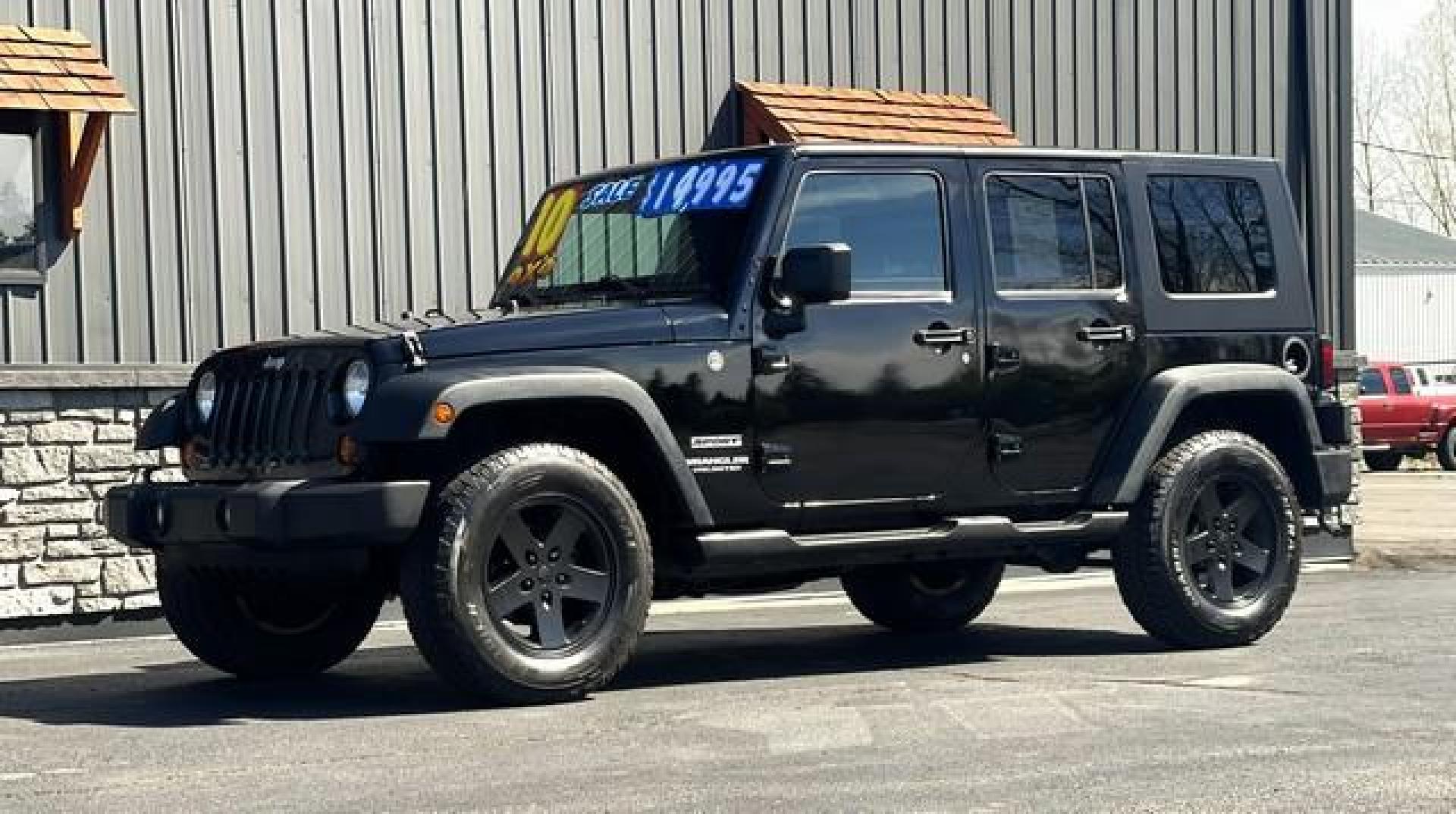 2010 BLACK /BLACK JEEP WRANGLER (1J4BA3H18AL) with an V6,3.8L(231 CID),OHV engine, AUTOMATIC transmission, located at 14600 Frazho Road, Warren, MI, 48089, (586) 776-3400, 42.485996, -82.974220 - Photo#1