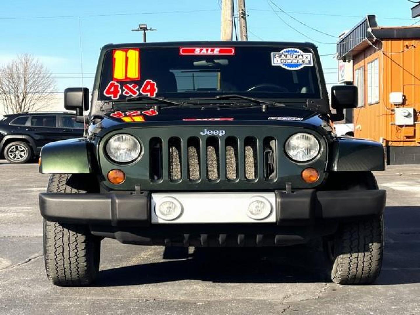 2011 GREEN PEARL JEEP WRANGLER (1J4BA5H17BL) with an V6,3.8L(231 CID),OHV engine, AUTOMATIC transmission, located at 14600 Frazho Road, Warren, MI, 48089, (586) 776-3400, 42.485996, -82.974220 - Photo#3