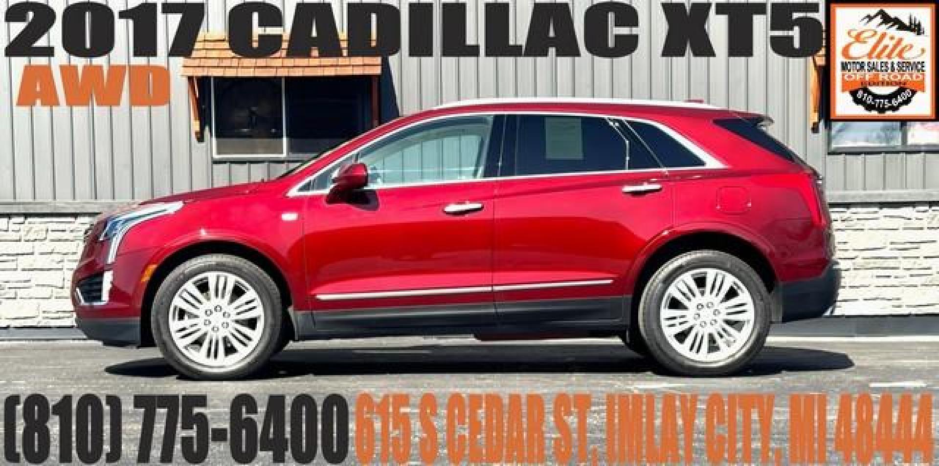 2017 RED CADILLAC XT5 (1GYKNERS1HZ) with an V6,3.6L(223 CID),DOHC engine, AUTOMATIC transmission, located at 14600 Frazho Road, Warren, MI, 48089, (586) 776-3400, 42.485996, -82.974220 - Photo#0