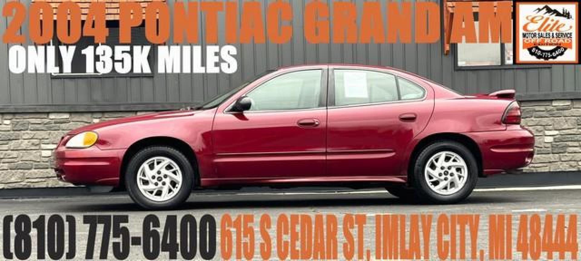 2004 BURGUNDY PONTIAC GRAND AM (1G2NE52F44C) with an L4,2.2L(134 CID),DOHC engine, AUTOMATIC transmission, located at 14600 Frazho Road, Warren, MI, 48089, (586) 776-3400, 42.485996, -82.974220 - Photo#0