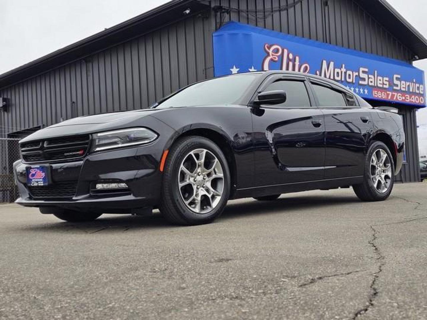 2016 BLACK DODGE CHARGER (2C3CDXJG7GH) with an V6,3.6L(220 CID),DOHC engine, AUTOMATIC transmission, located at 14600 Frazho Road, Warren, MI, 48089, (586) 776-3400, 42.485996, -82.974220 - Photo#0