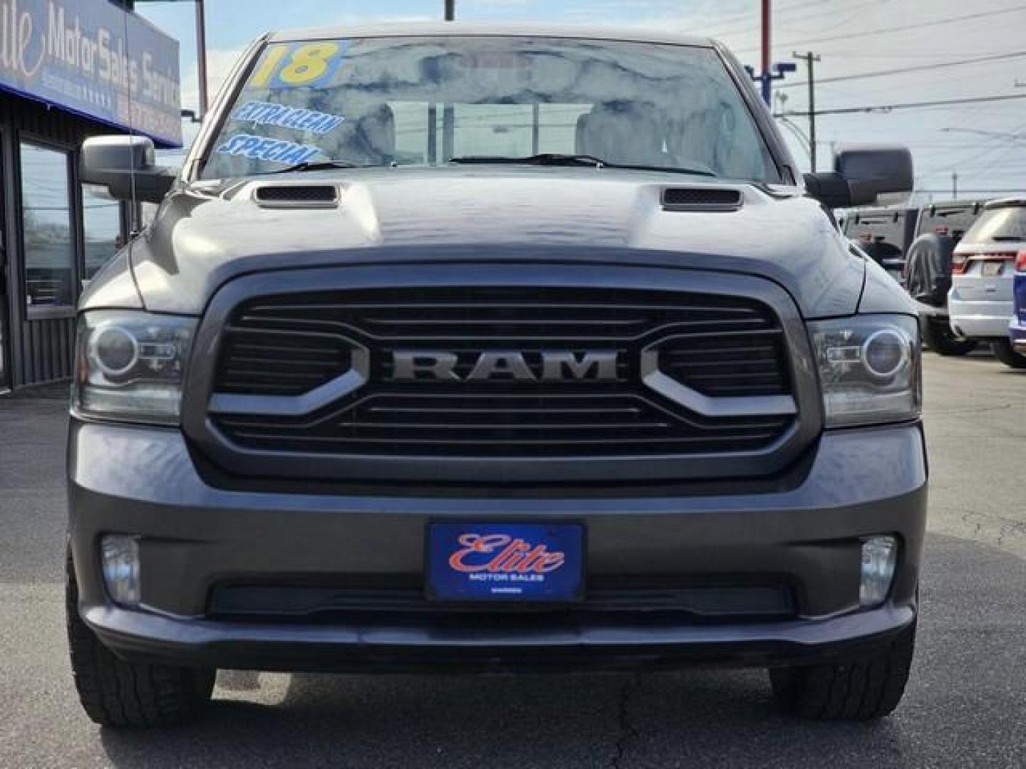 2018 GRAY RAM 1500 (1C6RR7MT4JS) with an V8,5.7L(345 CID),OHV engine, AUTOMATIC transmission, located at 14600 Frazho Road, Warren, MI, 48089, (586) 776-3400, 42.485996, -82.974220 - Photo#1