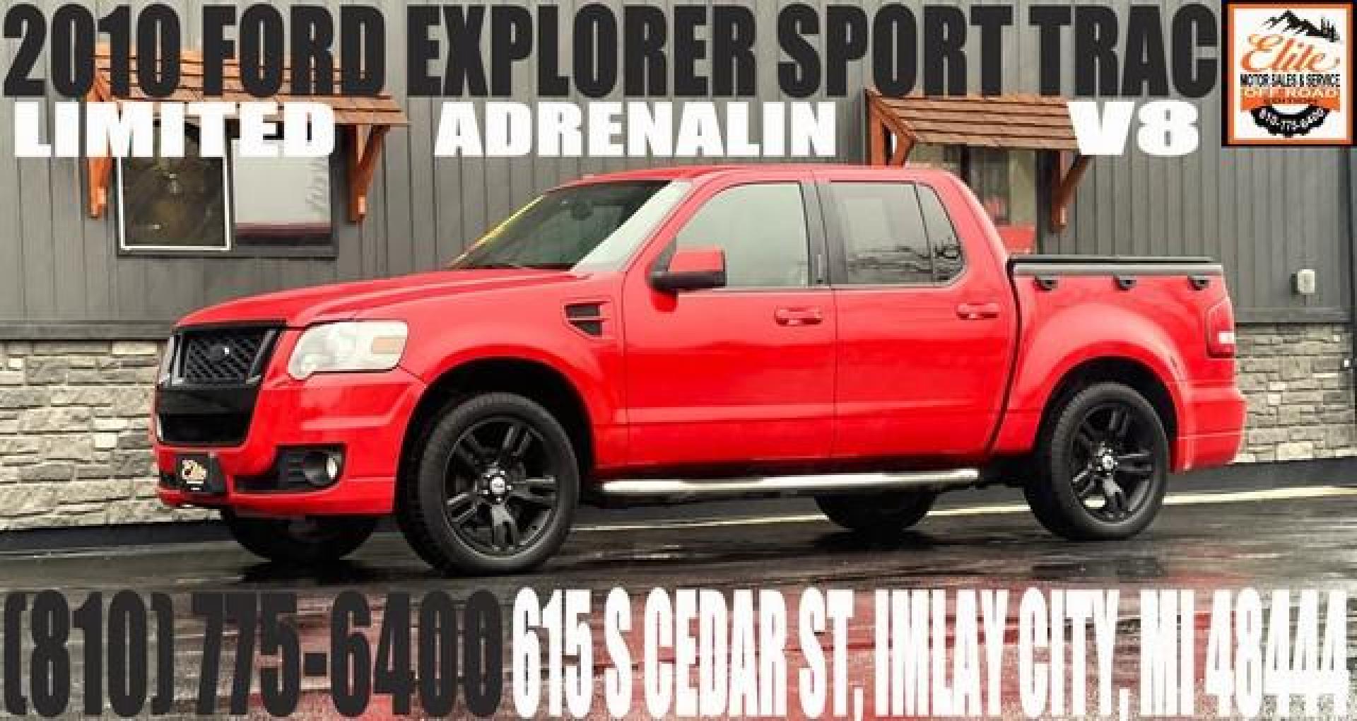 2010 RED FORD EXPLORER SPORT TRAC (1FMEU2D89AU) with an V8,4.6L(281 CID),SOHC engine, AUTOMATIC transmission, located at 14600 Frazho Road, Warren, MI, 48089, (586) 776-3400, 42.485996, -82.974220 - Photo#0