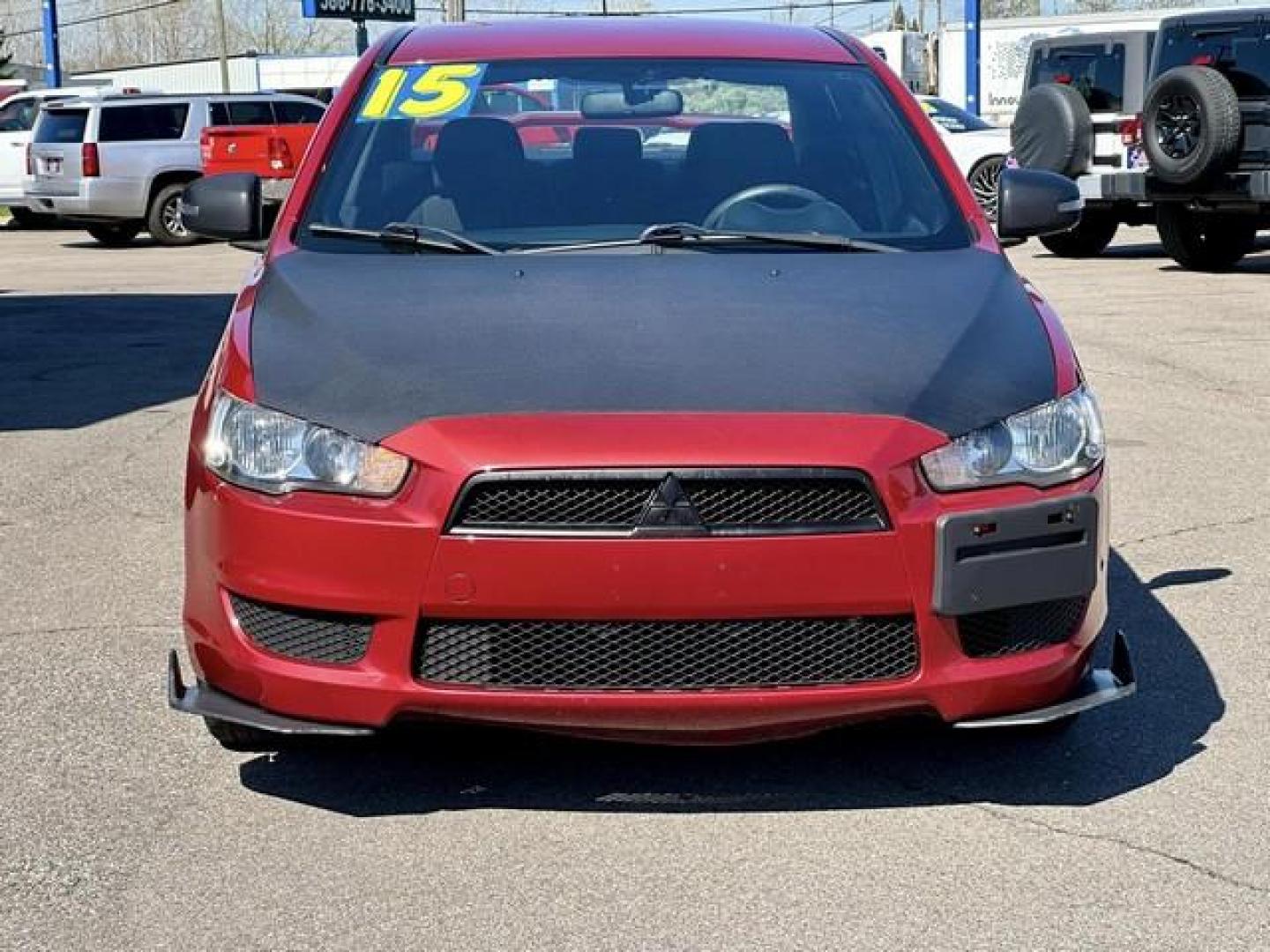 2015 RED MITSUBISHI LANCER (JA32U2FU7FU) with an L4,2.0L(122 CID),DOHC engine, AUTOMATIC transmission, located at 14600 Frazho Road, Warren, MI, 48089, (586) 776-3400, 42.485996, -82.974220 - Photo#1