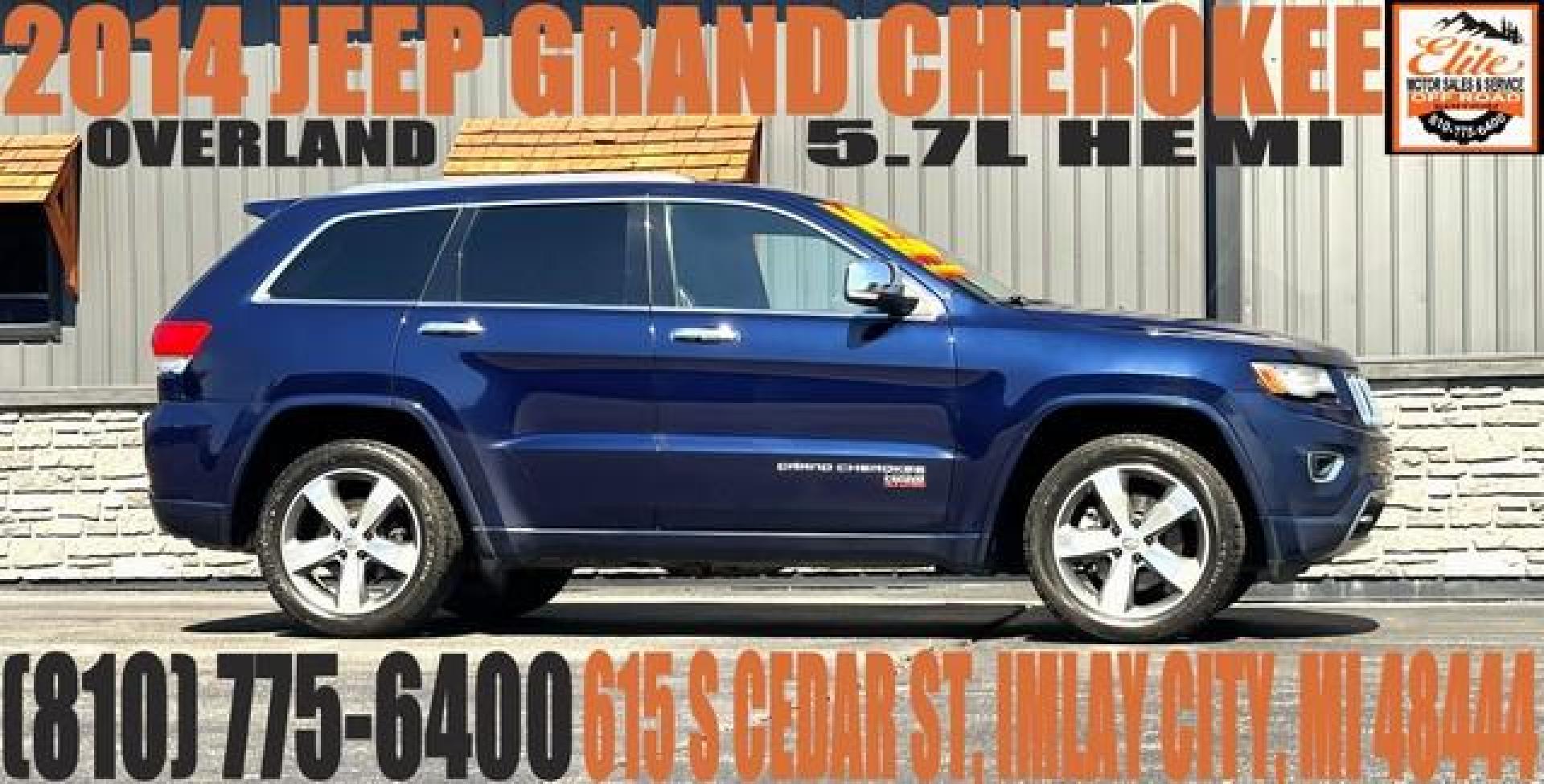 2014 BLUE JEEP GRAND CHEROKEE (1C4RJFCT0EC) with an V8,5.7L(345 CID),OHV engine, AUTOMATIC transmission, located at 14600 Frazho Road, Warren, MI, 48089, (586) 776-3400, 42.485996, -82.974220 - Photo#0