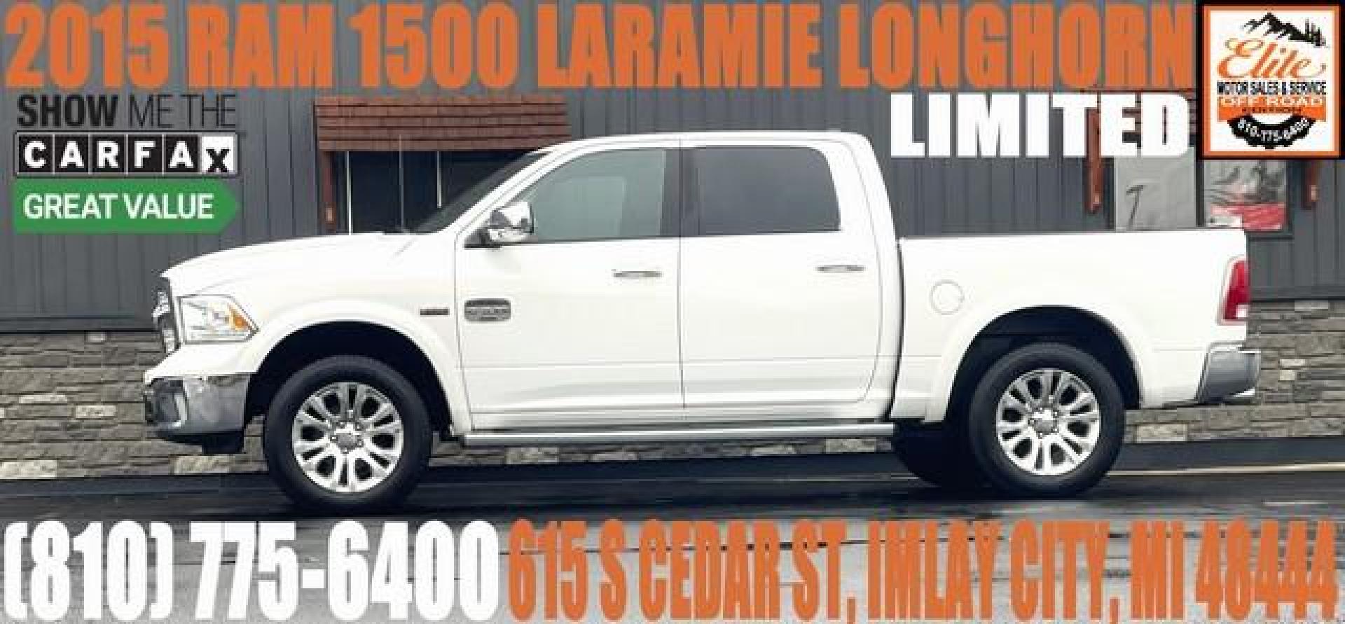 2015 WHITE RAM 1500 (1C6RR7PT3FS) with an V8,5.7L(345 CID),OHV engine, AUTOMATIC transmission, located at 14600 Frazho Road, Warren, MI, 48089, (586) 776-3400, 42.485996, -82.974220 - Photo#0