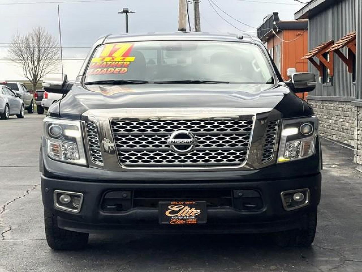 2017 BLACK NISSAN TITAN (1N6AA1E59HN) with an V8,5.6L( CID),DOHC engine, AUTOMATIC transmission, located at 14600 Frazho Road, Warren, MI, 48089, (586) 776-3400, 42.485996, -82.974220 - Photo#4