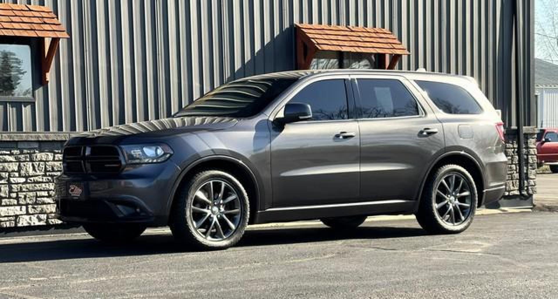 2014 GREY DODGE DURANGO (1C4SDJCT6EC) with an V8,5.7L(345 CID),OHV engine, AUTOMATIC transmission, located at 14600 Frazho Road, Warren, MI, 48089, (586) 776-3400, 42.485996, -82.974220 - Photo#4