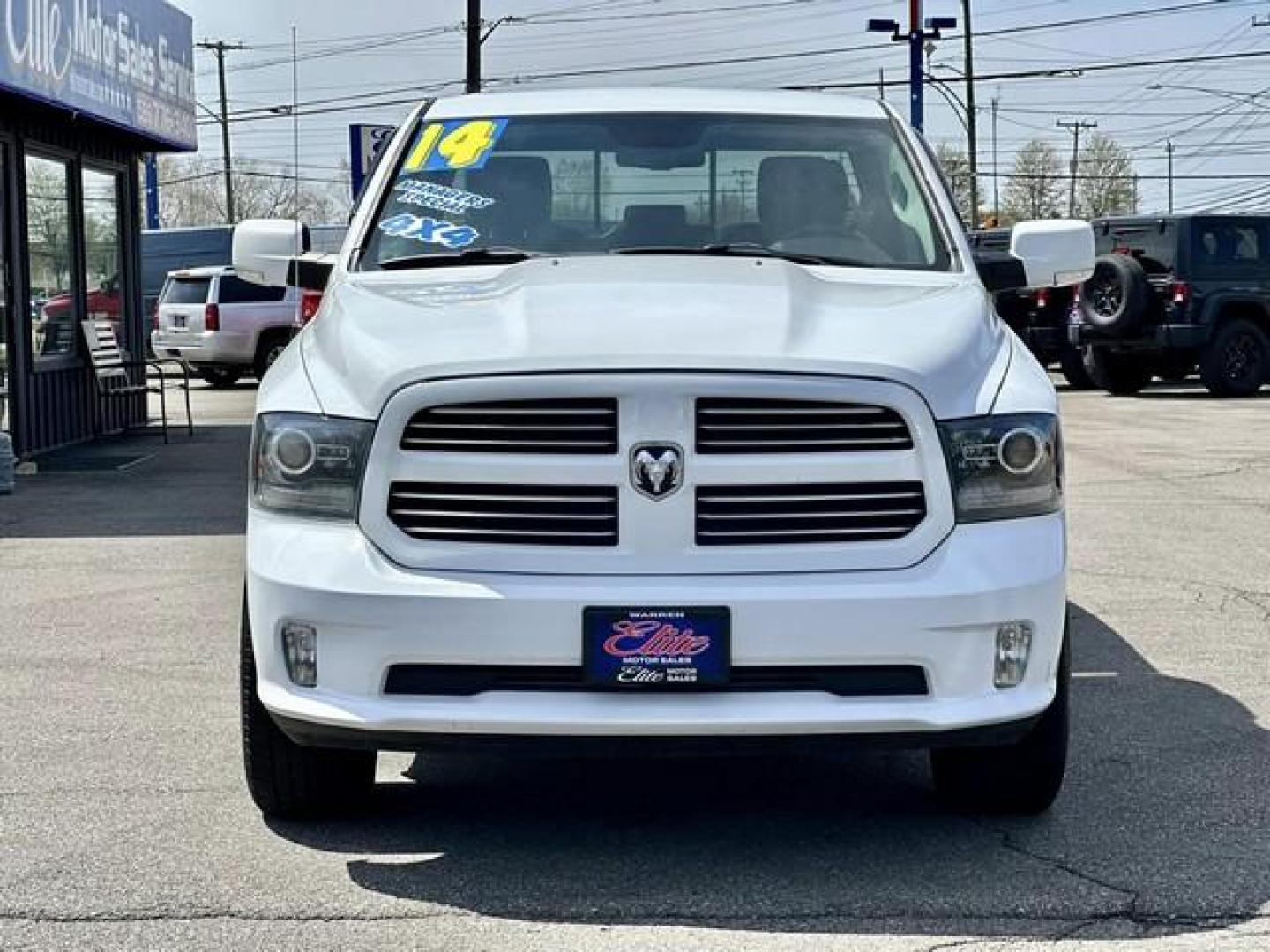 2014 WHITE RAM 1500 (1C6RR7HT9ES) with an V8,5.7L(345 CID),OHV engine, located at 14600 Frazho Road, Warren, MI, 48089, (586) 776-3400, 42.485996, -82.974220 - Photo#1