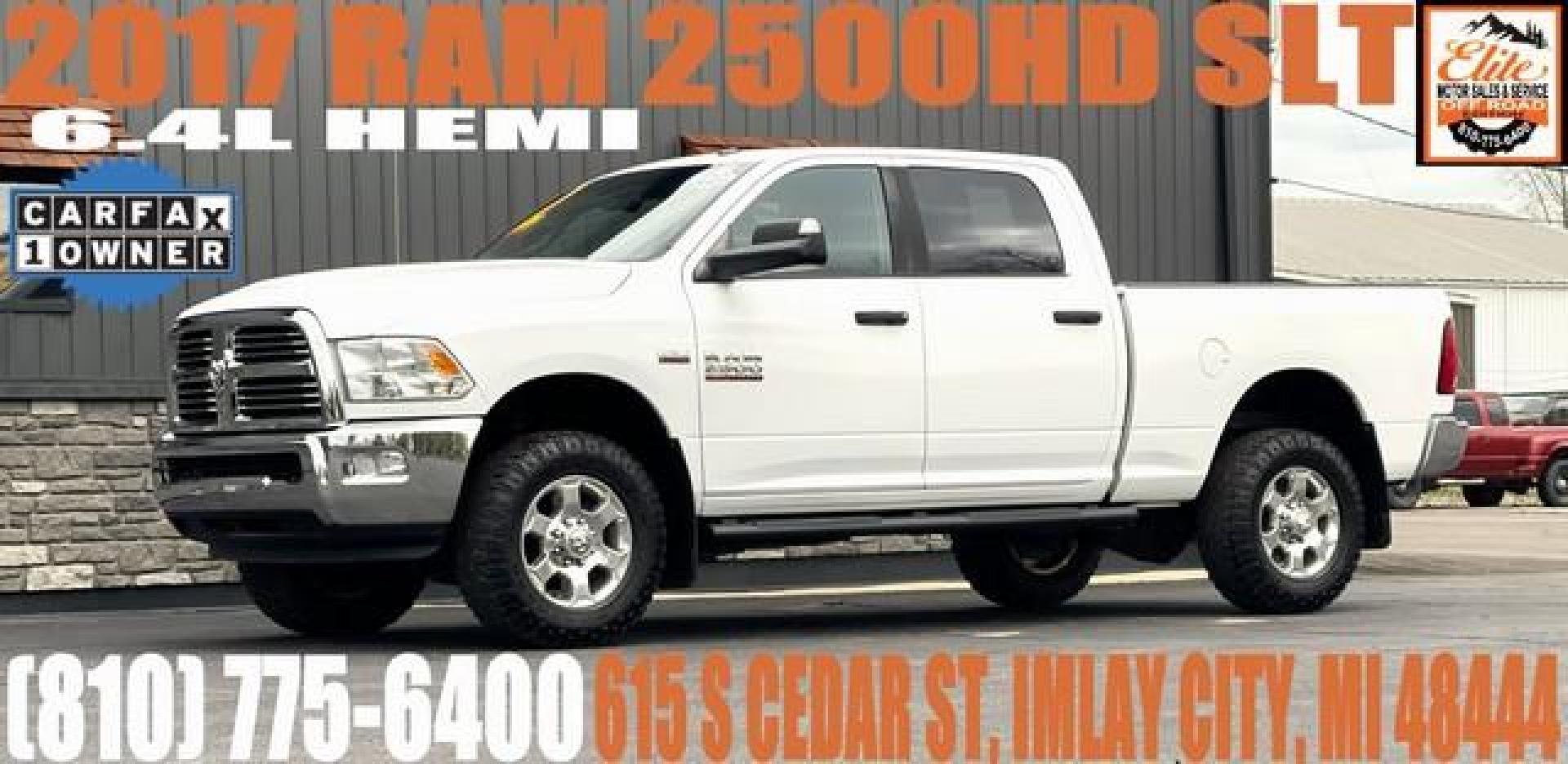 2017 WHITE RAM 2500 (3C6UR5DJ2HG) with an V8,6.4L(392 CID), engine, AUTOMATIC transmission, located at 14600 Frazho Road, Warren, MI, 48089, (586) 776-3400, 42.485996, -82.974220 - Photo#0