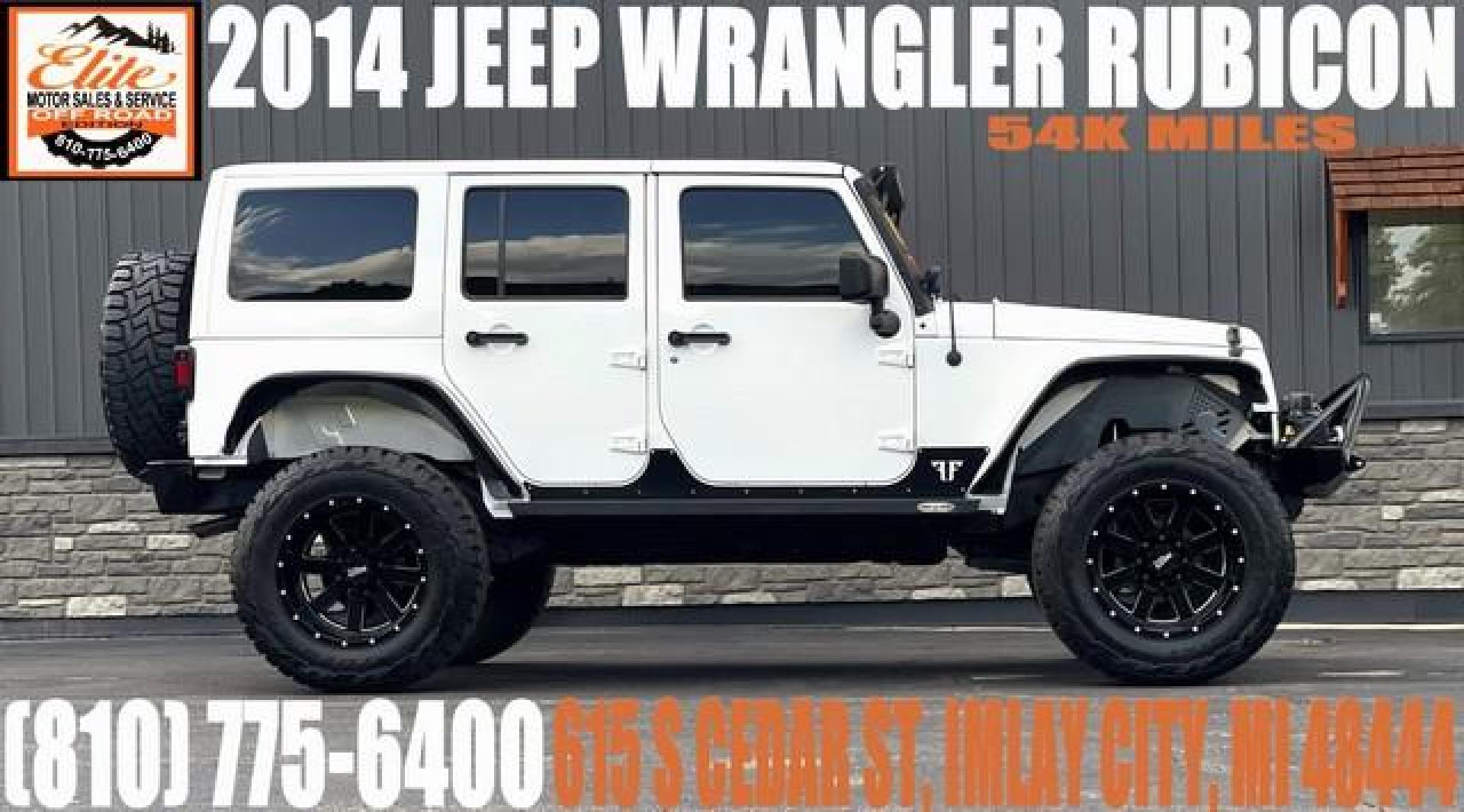 2014 WHITE JEEP WRANGLER (1C4HJWFG6EL) with an V6,3.6L(220 CID),DOHC engine, AUTOMATIC transmission, located at 14600 Frazho Road, Warren, MI, 48089, (586) 776-3400, 42.485996, -82.974220 - Photo#0