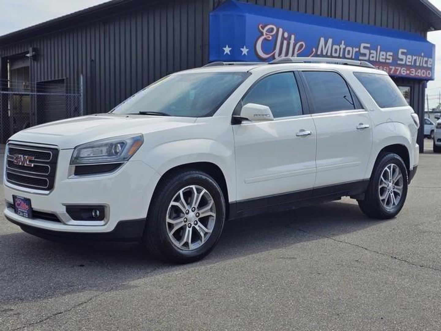 2013 WHITE GMC ACADIA (1GKKVRED3DJ) with an V6,3.6L(217 CID),DOHC engine, AUTOMATIC transmission, located at 14600 Frazho Road, Warren, MI, 48089, (586) 776-3400, 42.485996, -82.974220 - Photo#0