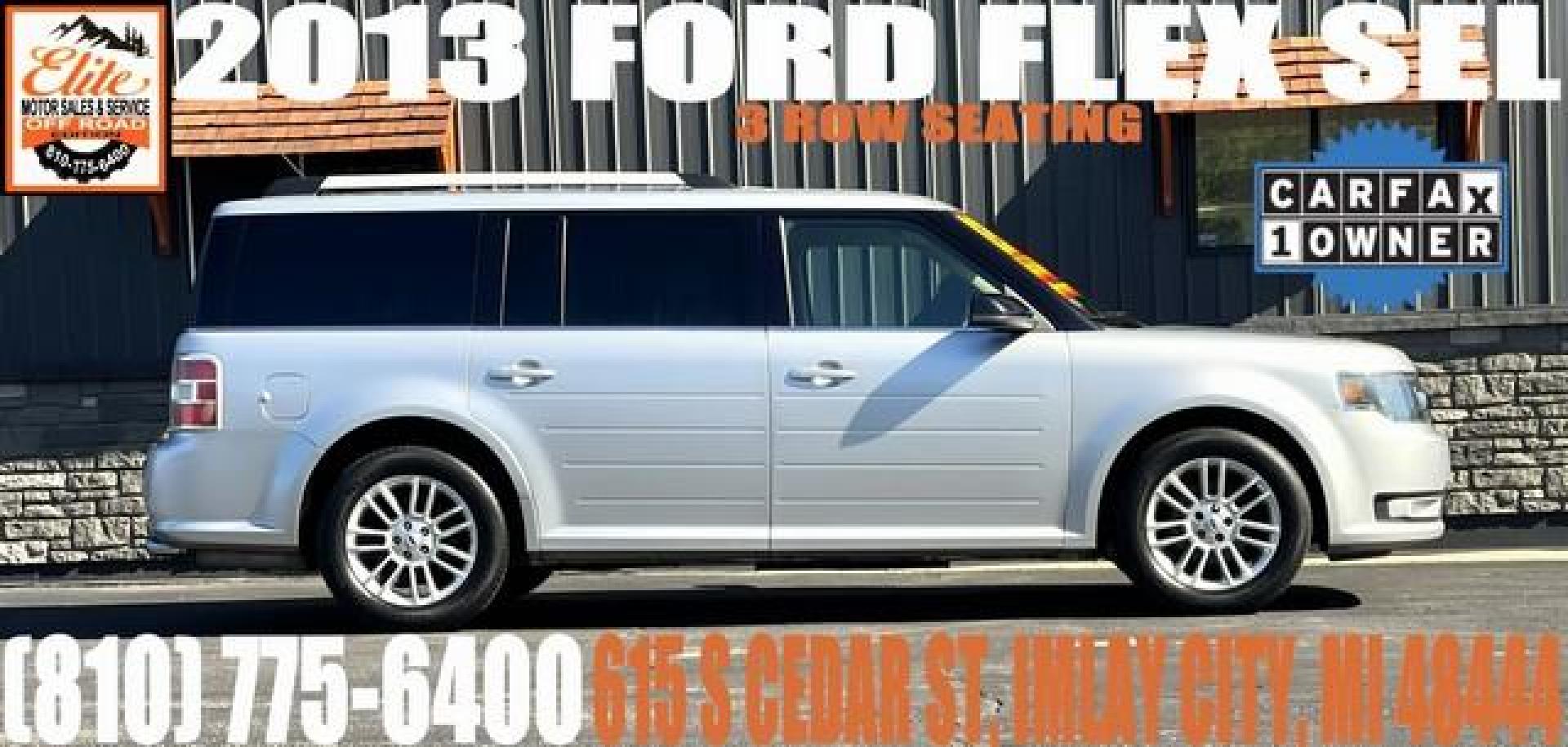 2013 SILVER FORD FLEX (2FMGK5C80DB) with an V6,3.5L(213 CID),DOHC engine, AUTOMATIC transmission, located at 14600 Frazho Road, Warren, MI, 48089, (586) 776-3400, 42.485996, -82.974220 - Photo#0