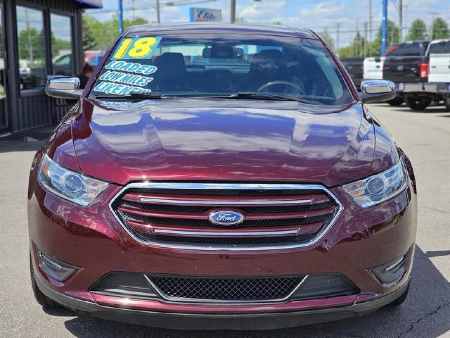 2018 MAROON FORD TAURUS (1FAHP2J81JG) with an V6,3.5L(213 CID),DOHC engine, AUTOMATIC transmission, located at 14600 Frazho Road, Warren, MI, 48089, (586) 776-3400, 42.485996, -82.974220 - Photo#1