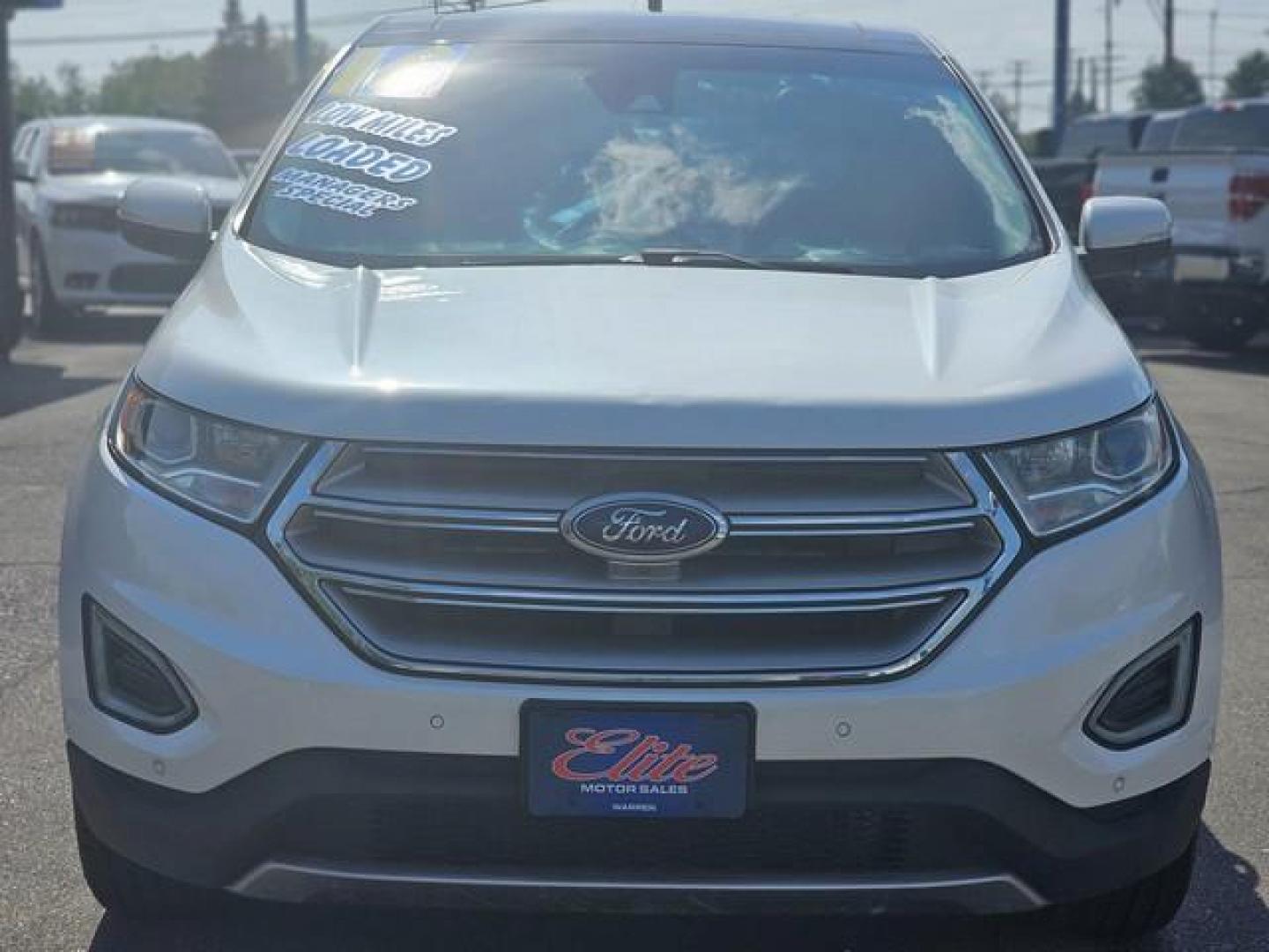 2016 WHITE PLATINUM TRI COAT FORD EDGE (2FMPK4K83GB) with an V6,3.5L(213 CID),DOHC engine, AUTOMATIC transmission, located at 14600 Frazho Road, Warren, MI, 48089, (586) 776-3400, 42.485996, -82.974220 - Photo#1