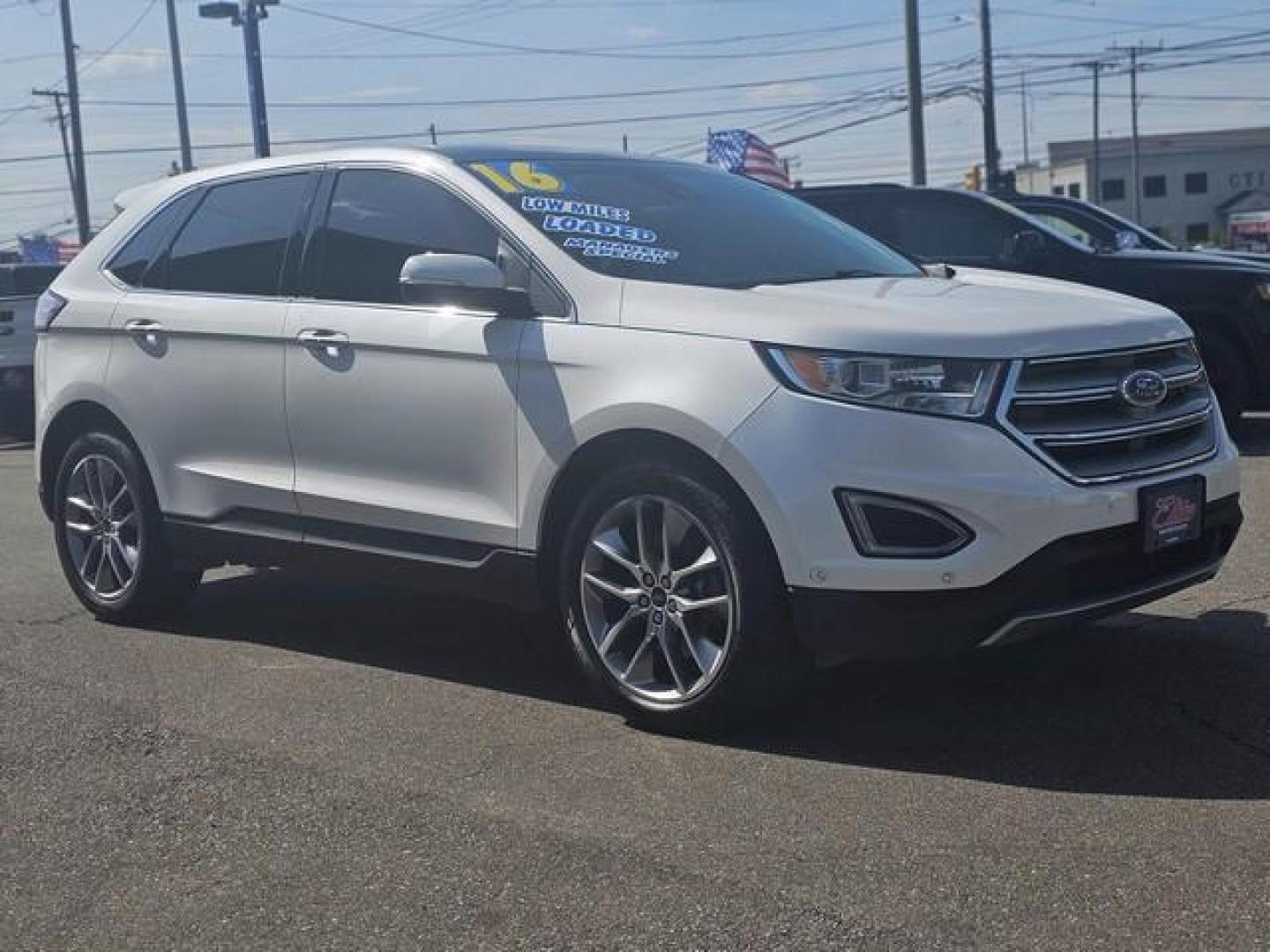 2016 WHITE PLATINUM TRI COAT FORD EDGE (2FMPK4K83GB) with an V6,3.5L(213 CID),DOHC engine, AUTOMATIC transmission, located at 14600 Frazho Road, Warren, MI, 48089, (586) 776-3400, 42.485996, -82.974220 - Photo#2