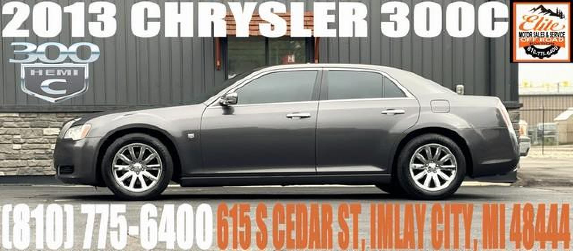 2013 GRANITE CHRYSTAL METALLIC CHRYSLER 300 (2C3CCAET3DH) with an V8,5.7L(345 CID),OHV engine, AUTOMATIC transmission, located at 14600 Frazho Road, Warren, MI, 48089, (586) 776-3400, 42.485996, -82.974220 - Photo#0