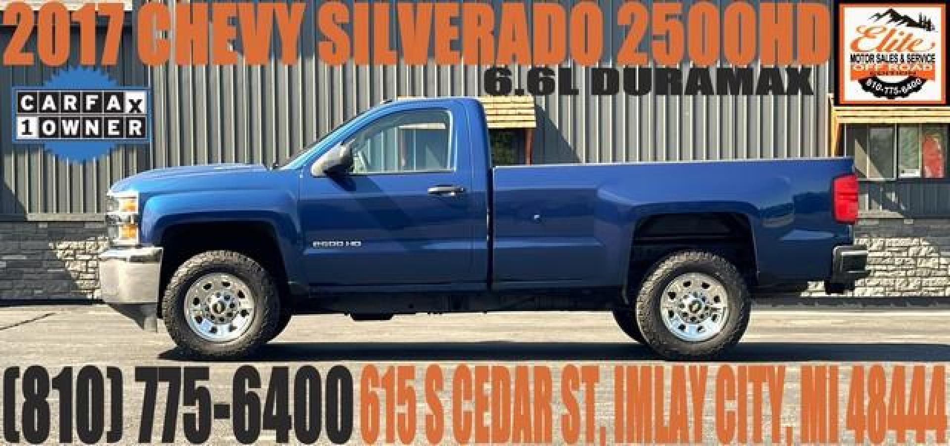 2017 BLUE CHEVROLET SILVERADO 2500 HD (1GC0CUEY3HZ) with an V8,6.6L(403 CID),OHV engine, AUTOMATIC transmission, located at 14600 Frazho Road, Warren, MI, 48089, (586) 776-3400, 42.485996, -82.974220 - Photo#0