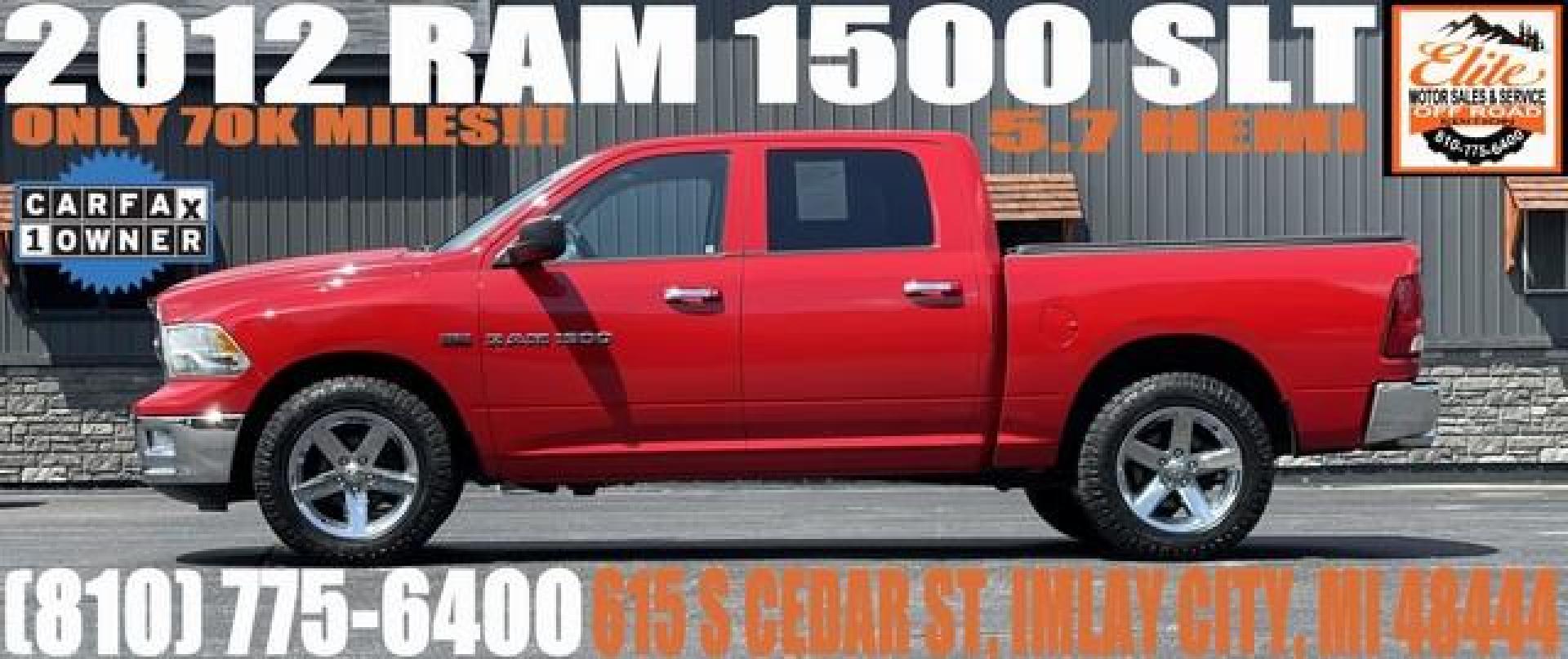 2012 RED RAM 1500 (1C6RD7LT3CS) with an V8,5.7L(345 CID),OHV engine, AUTOMATIC transmission, located at 14600 Frazho Road, Warren, MI, 48089, (586) 776-3400, 42.485996, -82.974220 - Photo#0