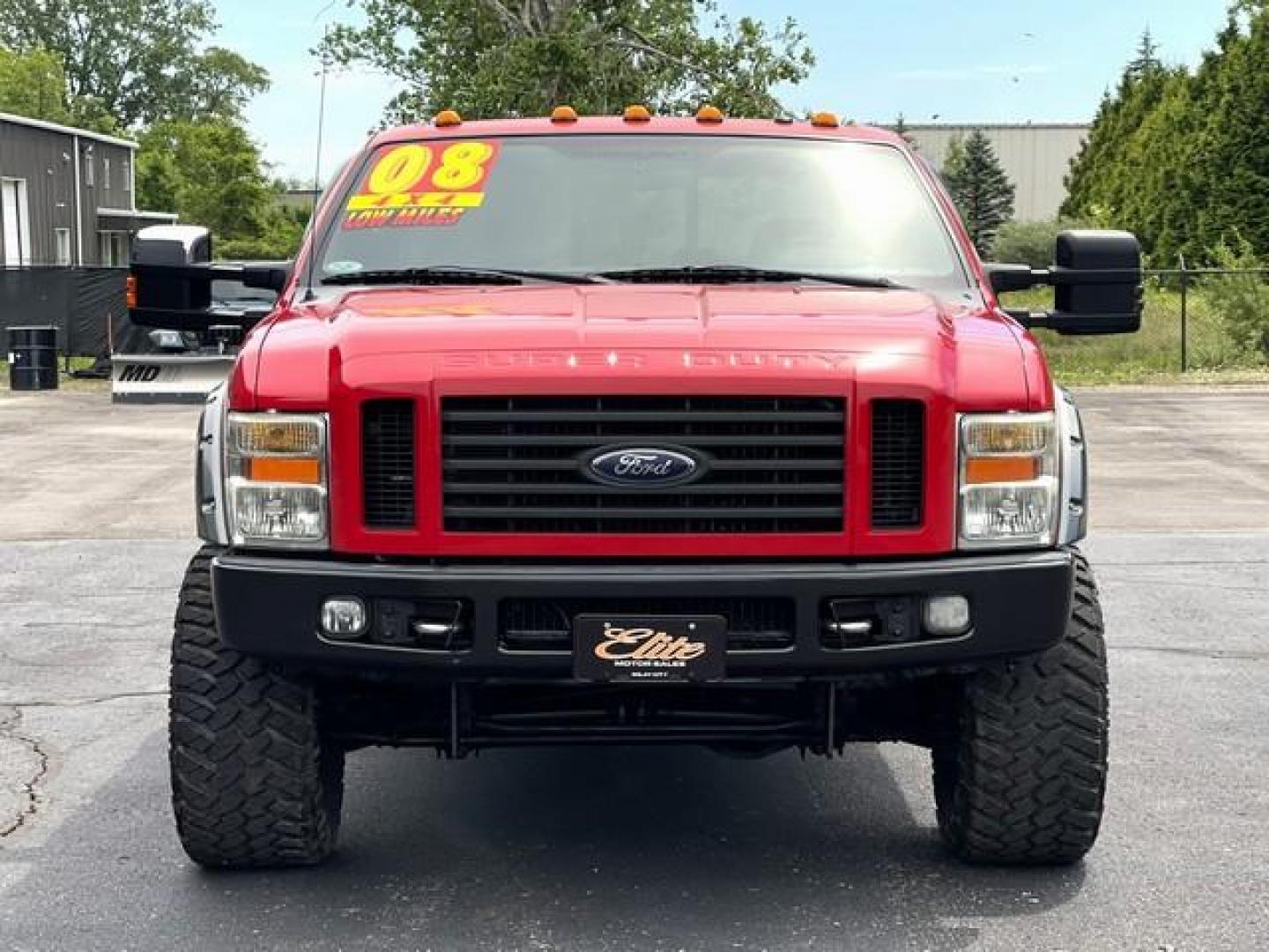 2008 RED FORD F-250 SUPER DUTY (1FTSW21R68E) with an V8,6.4L(391 CID),OHV engine, AUTOMATIC transmission, located at 14600 Frazho Road, Warren, MI, 48089, (586) 776-3400, 42.485996, -82.974220 - Photo#3