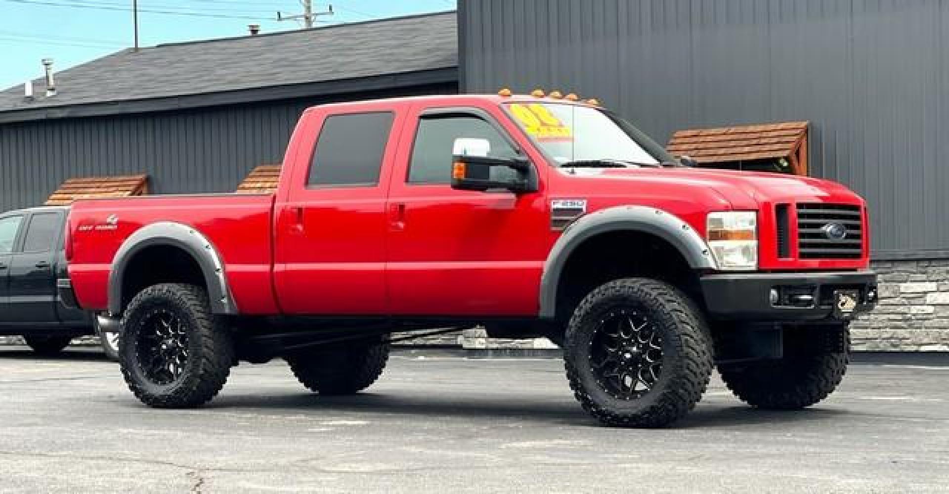 2008 RED FORD F-250 SUPER DUTY (1FTSW21R68E) with an V8,6.4L(391 CID),OHV engine, AUTOMATIC transmission, located at 14600 Frazho Road, Warren, MI, 48089, (586) 776-3400, 42.485996, -82.974220 - Photo#4