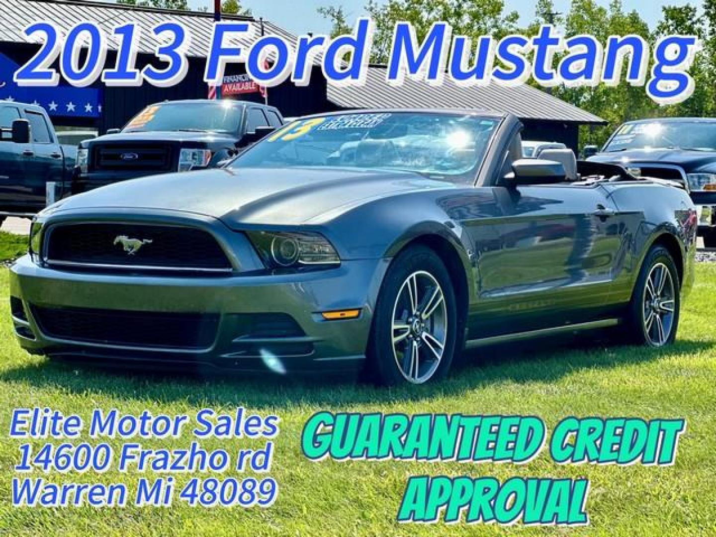 2013 STERLING GRAY METALLIC FORD MUSTANG (1ZVBP8EM3D5) with an V6,3.7L(227 CID),DOHC engine, AUTOMATIC transmission, located at 14600 Frazho Road, Warren, MI, 48089, (586) 776-3400, 42.485996, -82.974220 - Photo#0