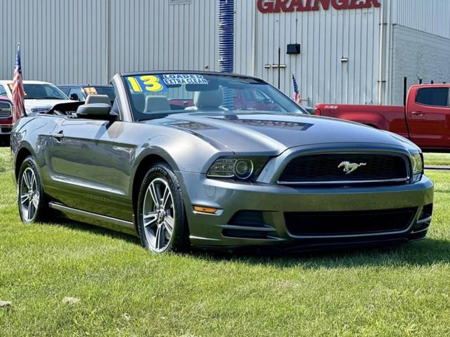 2013 STERLING GRAY METALLIC FORD MUSTANG (1ZVBP8EM3D5) with an V6,3.7L(227 CID),DOHC engine, AUTOMATIC transmission, located at 14600 Frazho Road, Warren, MI, 48089, (586) 776-3400, 42.485996, -82.974220 - Photo#2